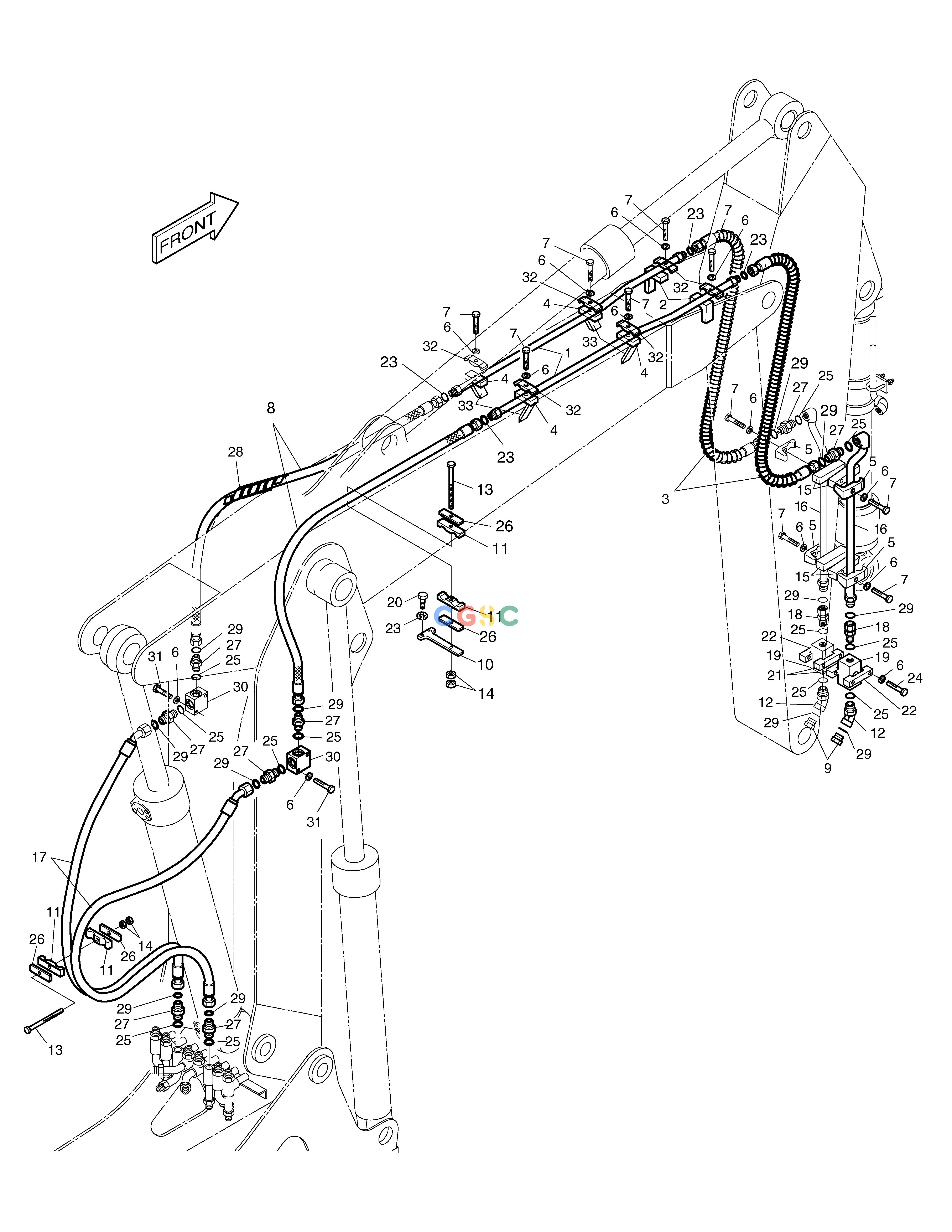 斗山零件查询BREAKER PIPING FOR ARTI. BOOM SOLAR 130LC-V Doosan parts catalog online