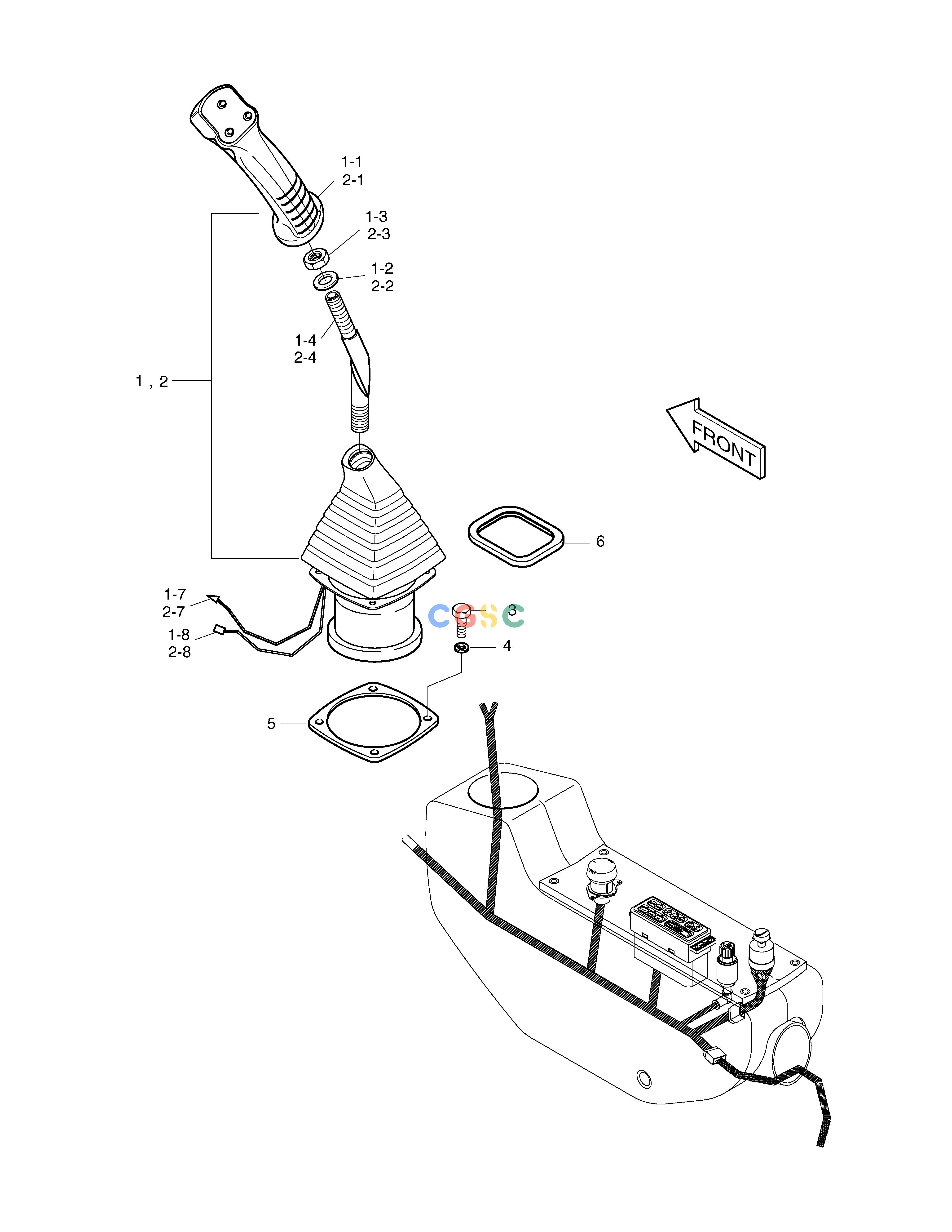 斗山零件查询REMOCON VALVE - 3 SWITCH ROT&TILT SOLAR 130LC-V Doosan parts catalog online