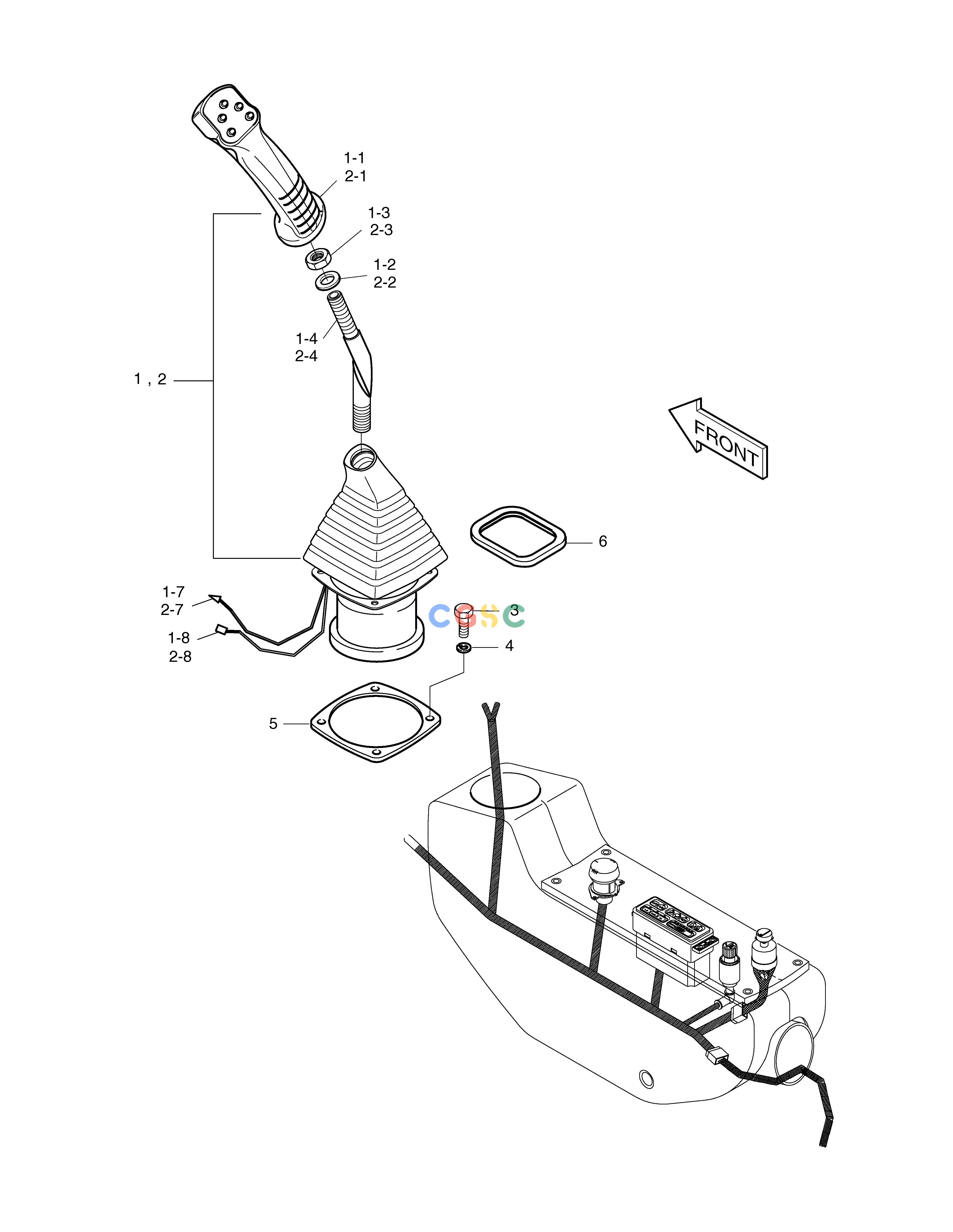 斗山零件查询REMOCON VALVE - 5 SWITCH ROT&TILT SOLAR 130LC-V Doosan parts catalog online