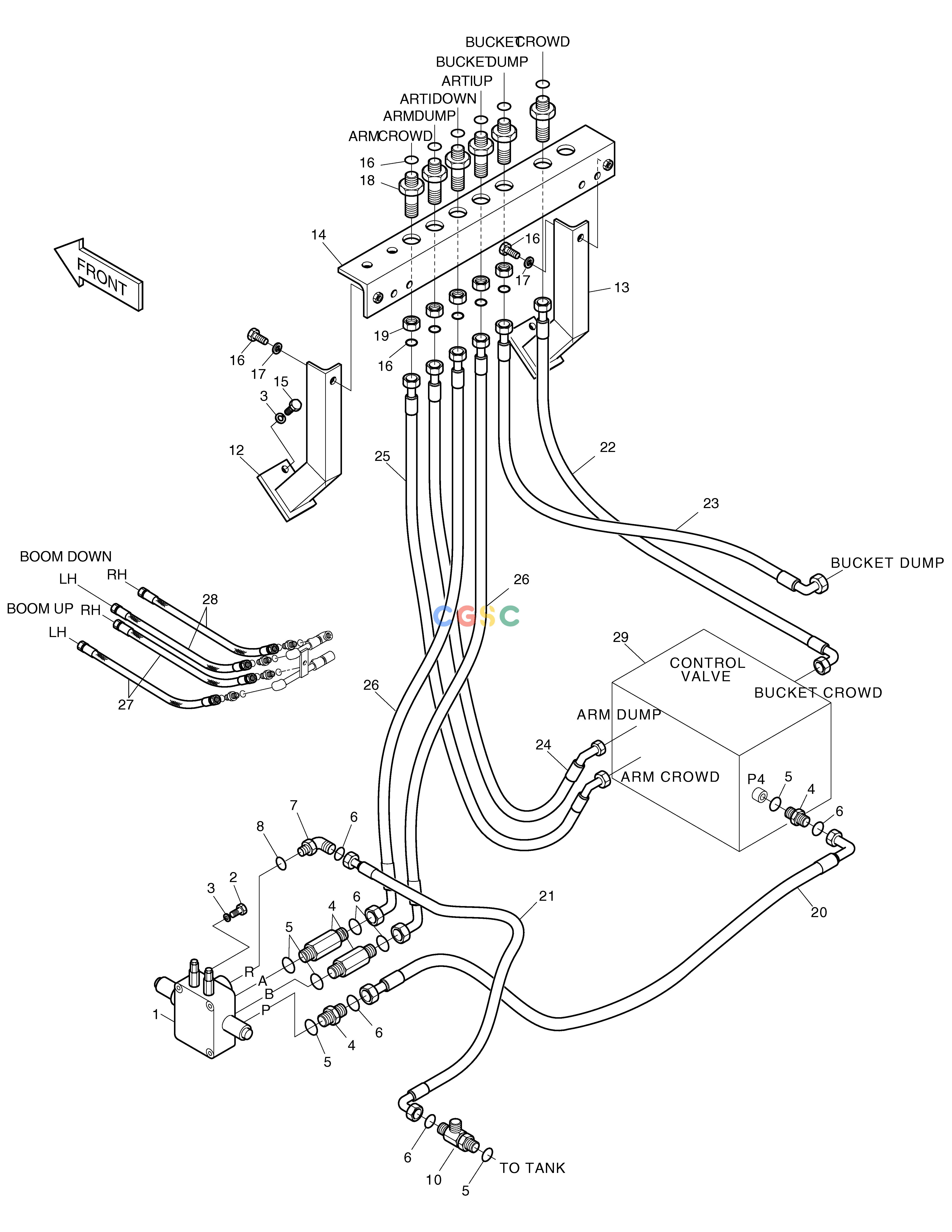 斗山零件查询MAIN PIPING-ARTI.BOOM SOLAR 130LC-V Doosan parts catalog online