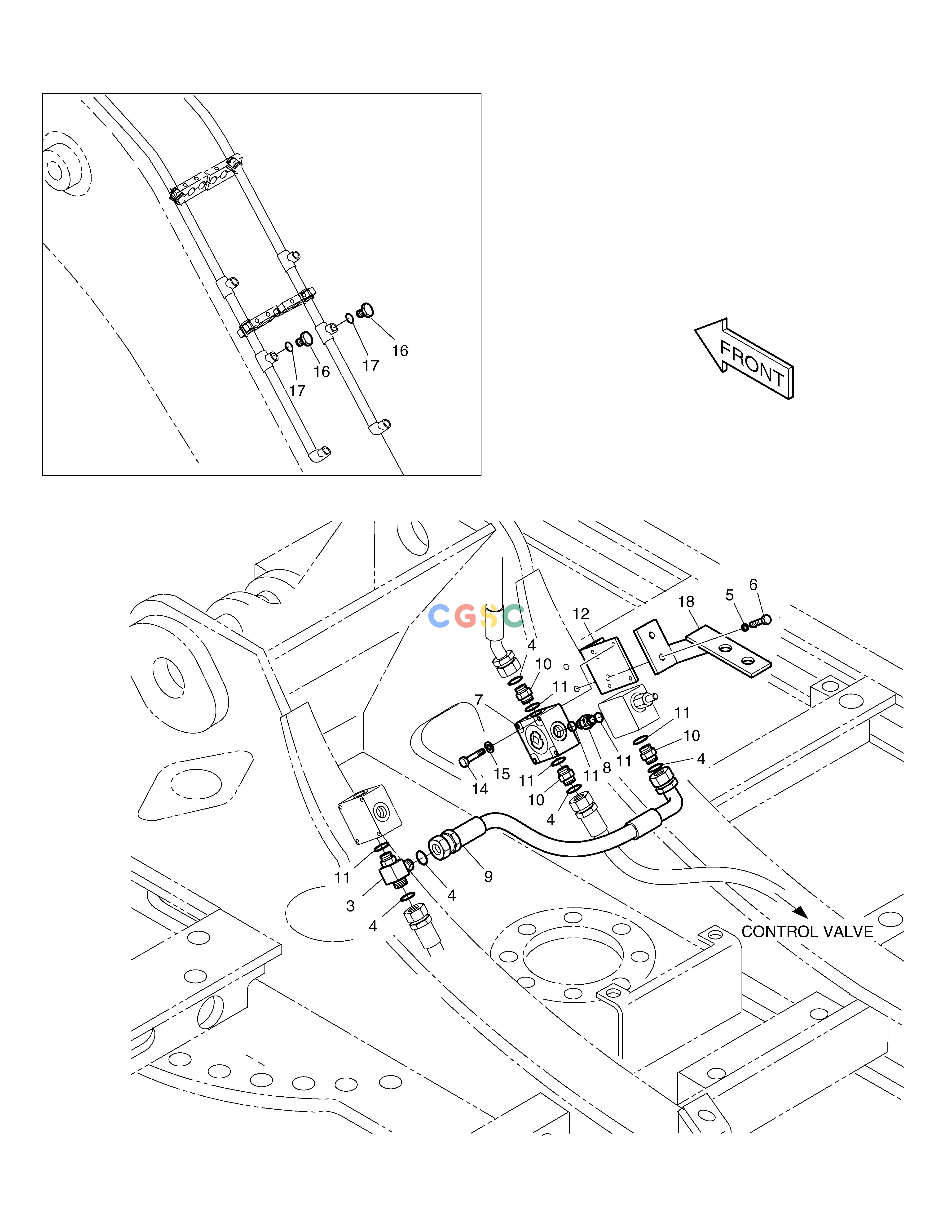 斗山零件查询MAIN PIPING-P3C SOLAR 130LC-V Doosan parts catalog online
