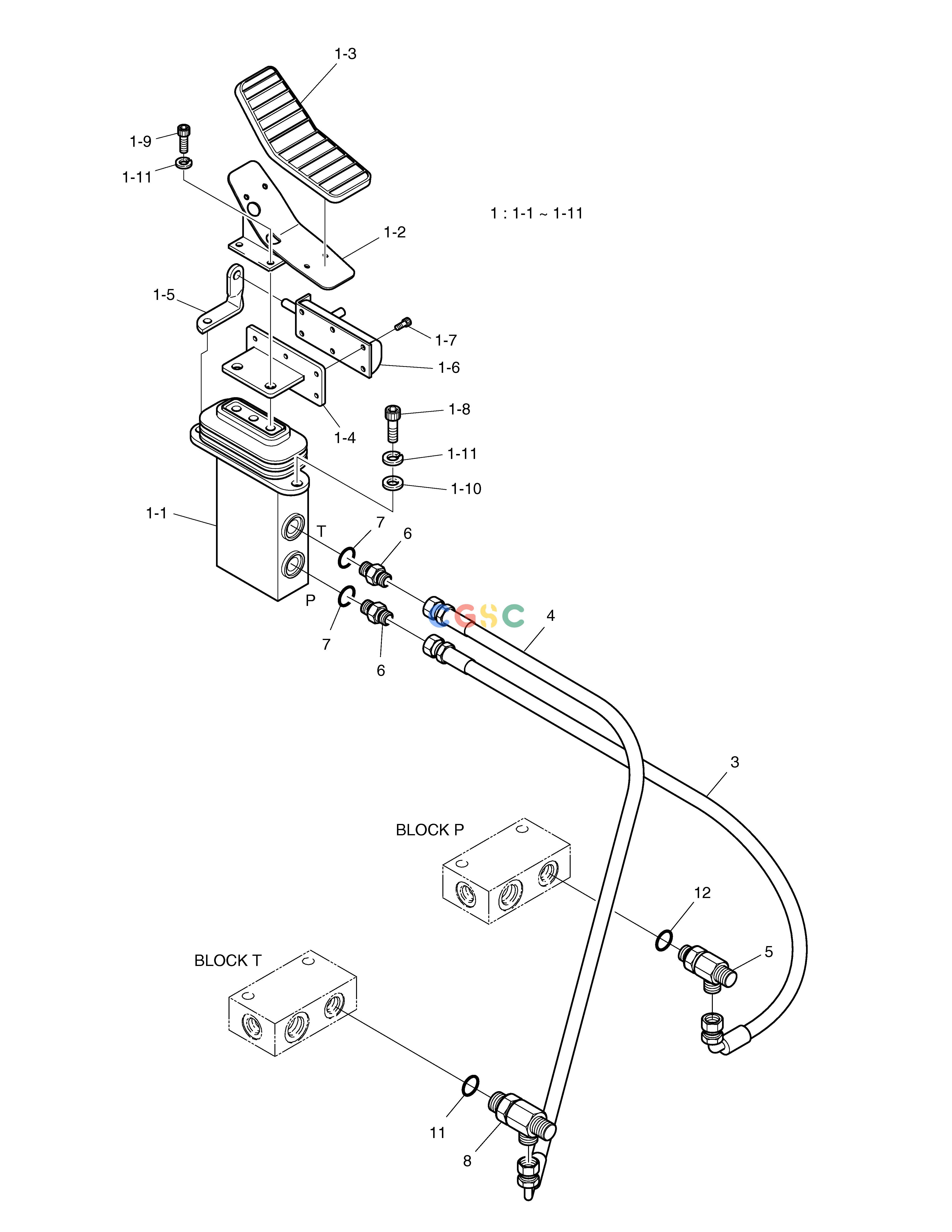 斗山零件查询PEDAL INSTALL-P3C SOLAR 130LC-V Doosan parts catalog online