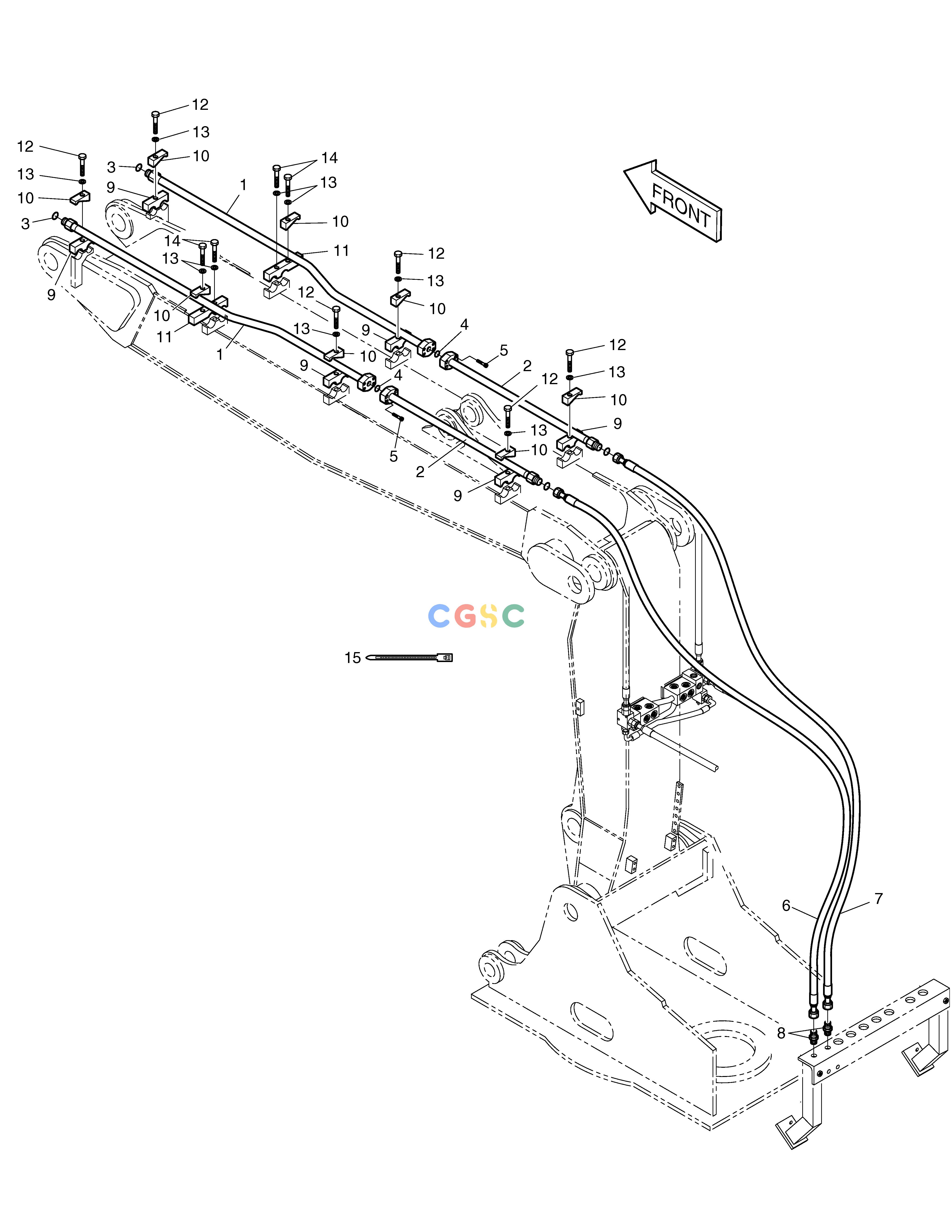 斗山零件查询FRONT PIPING-PRO SOLAR 130LC-V Doosan parts catalog online