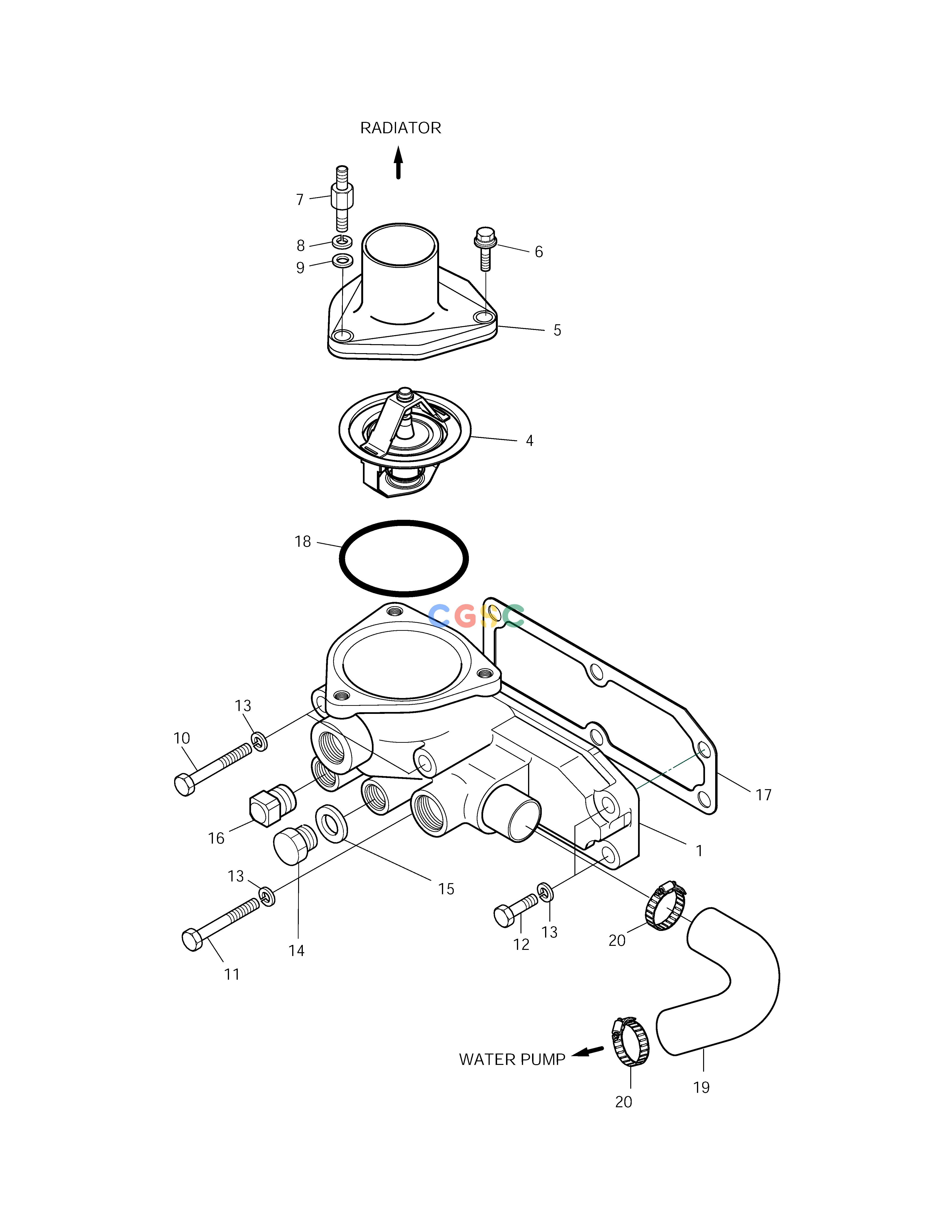 斗山零件查询THERMOSTAT SOLAR 225LC-V Doosan parts catalog online