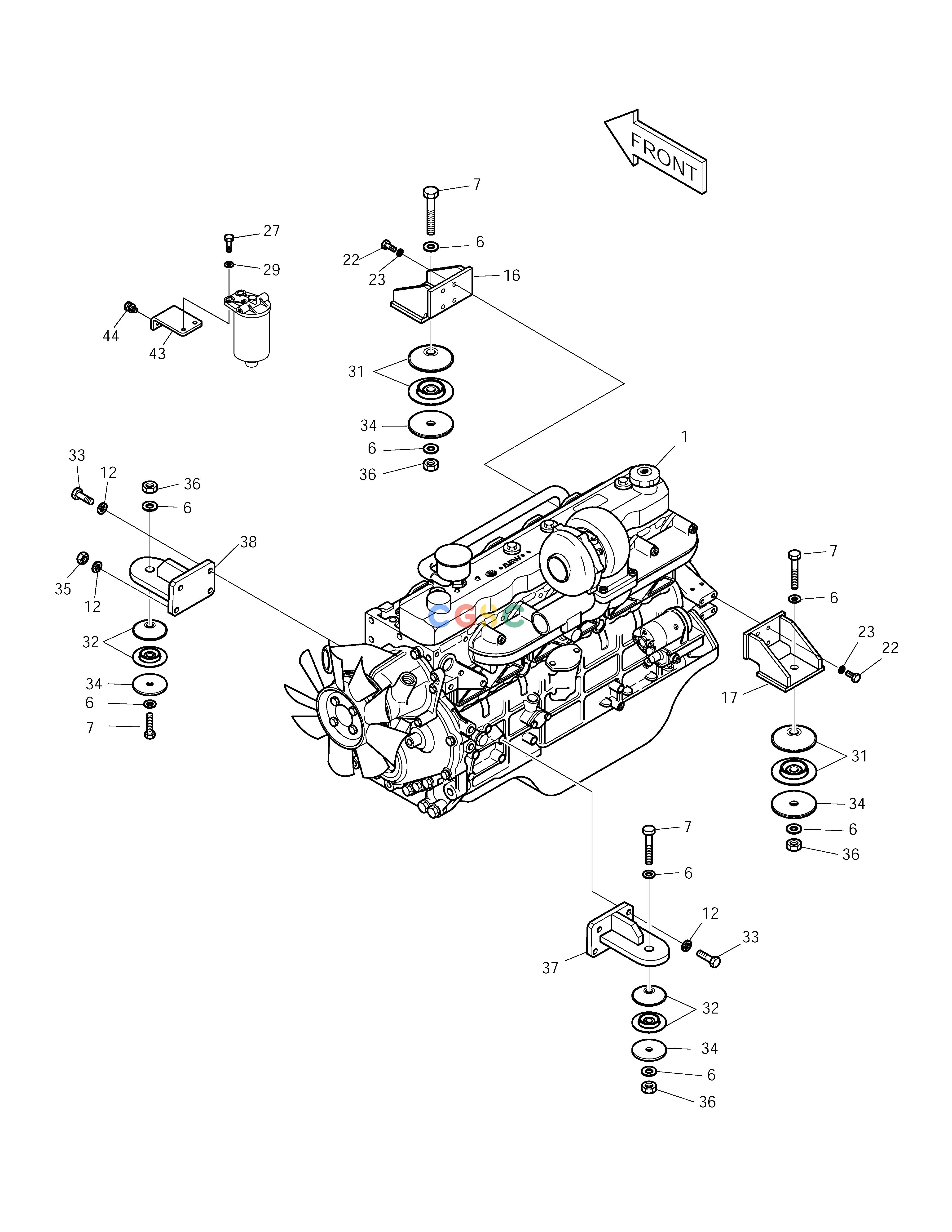斗山零件查询ENGINE MOUNTING SOLAR 225LC-V Doosan parts catalog online