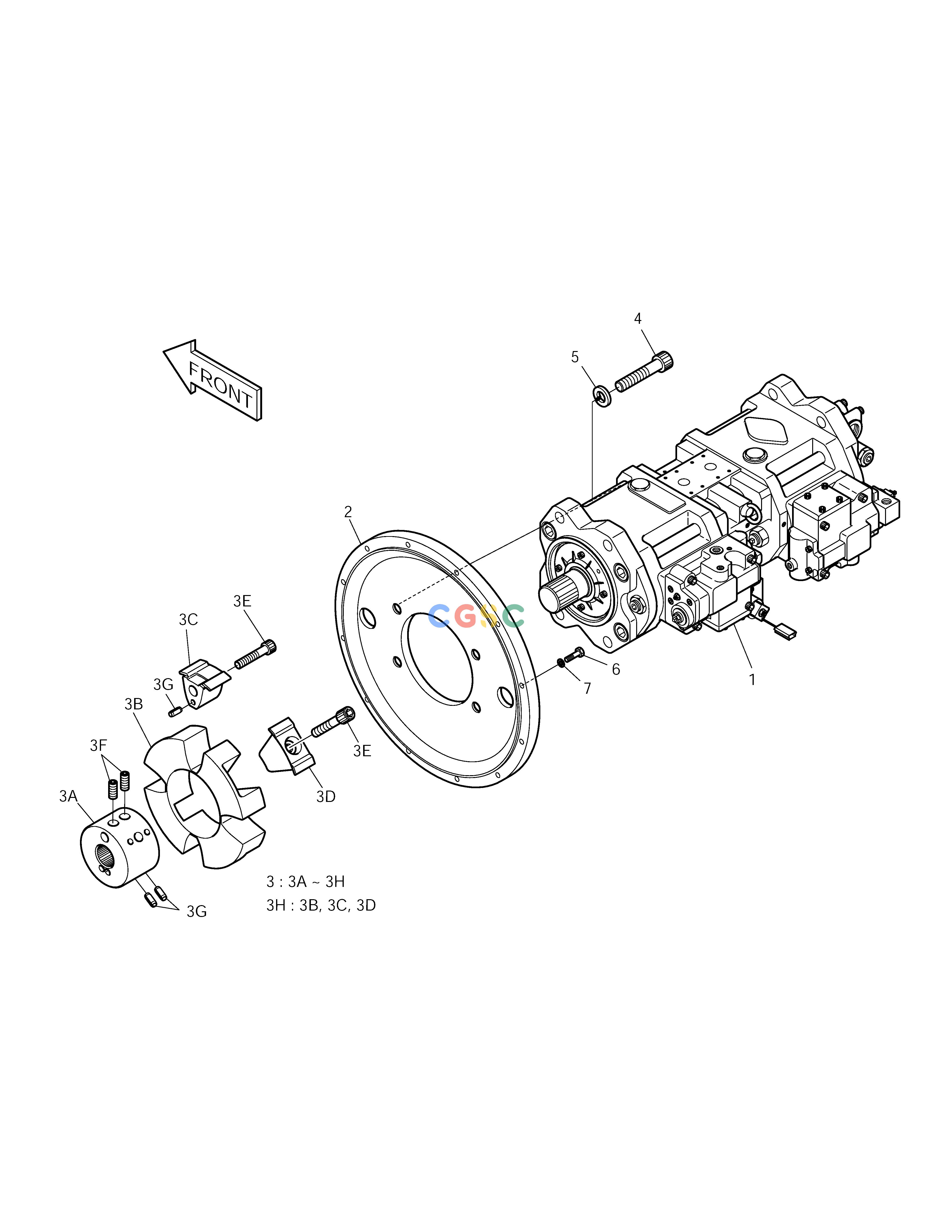 斗山零件查询PUMP MOUNTING SOLAR 225LC-V Doosan parts catalog online