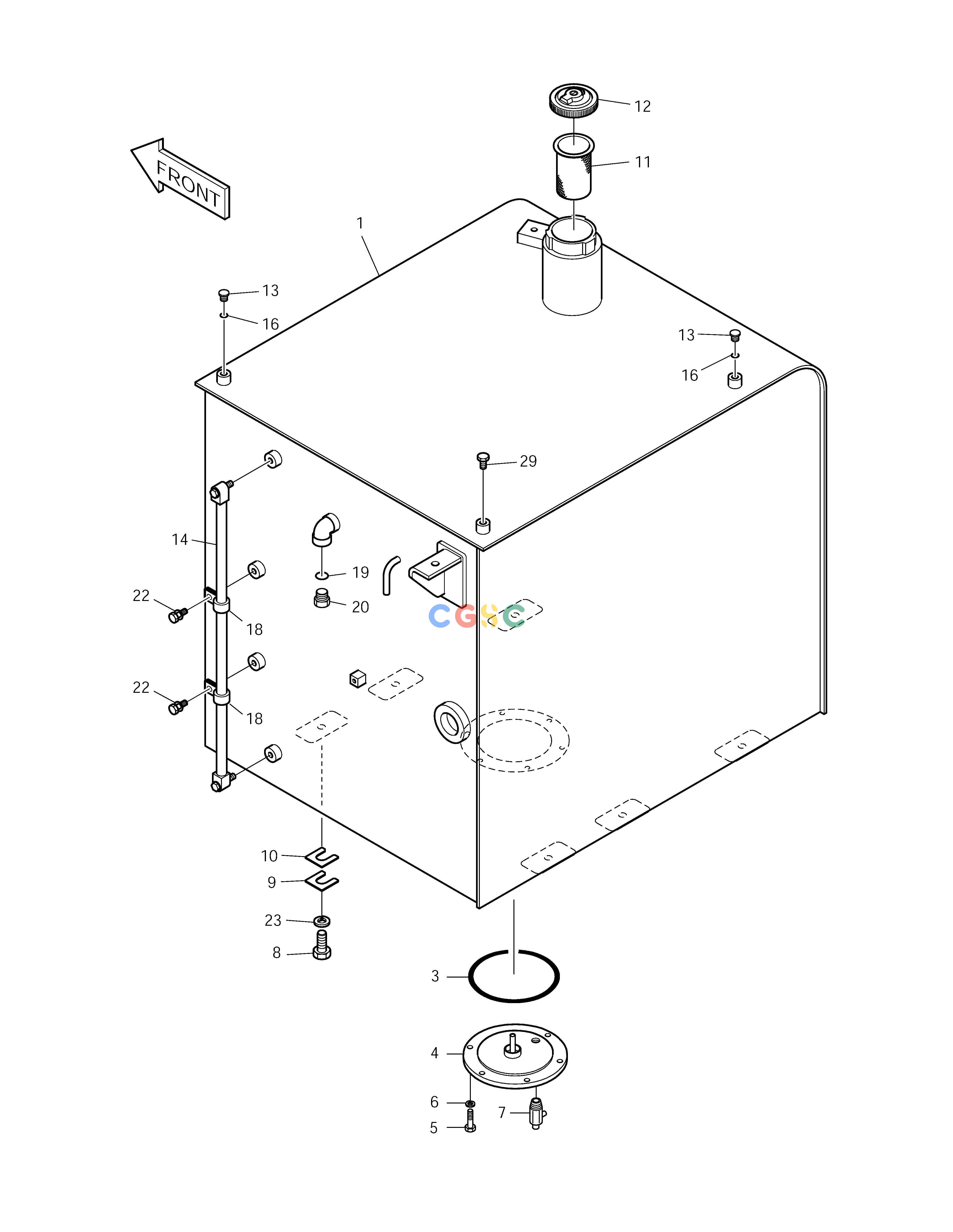 斗山零件查询FUEL TANK SOLAR 225LC-V Doosan parts catalog online