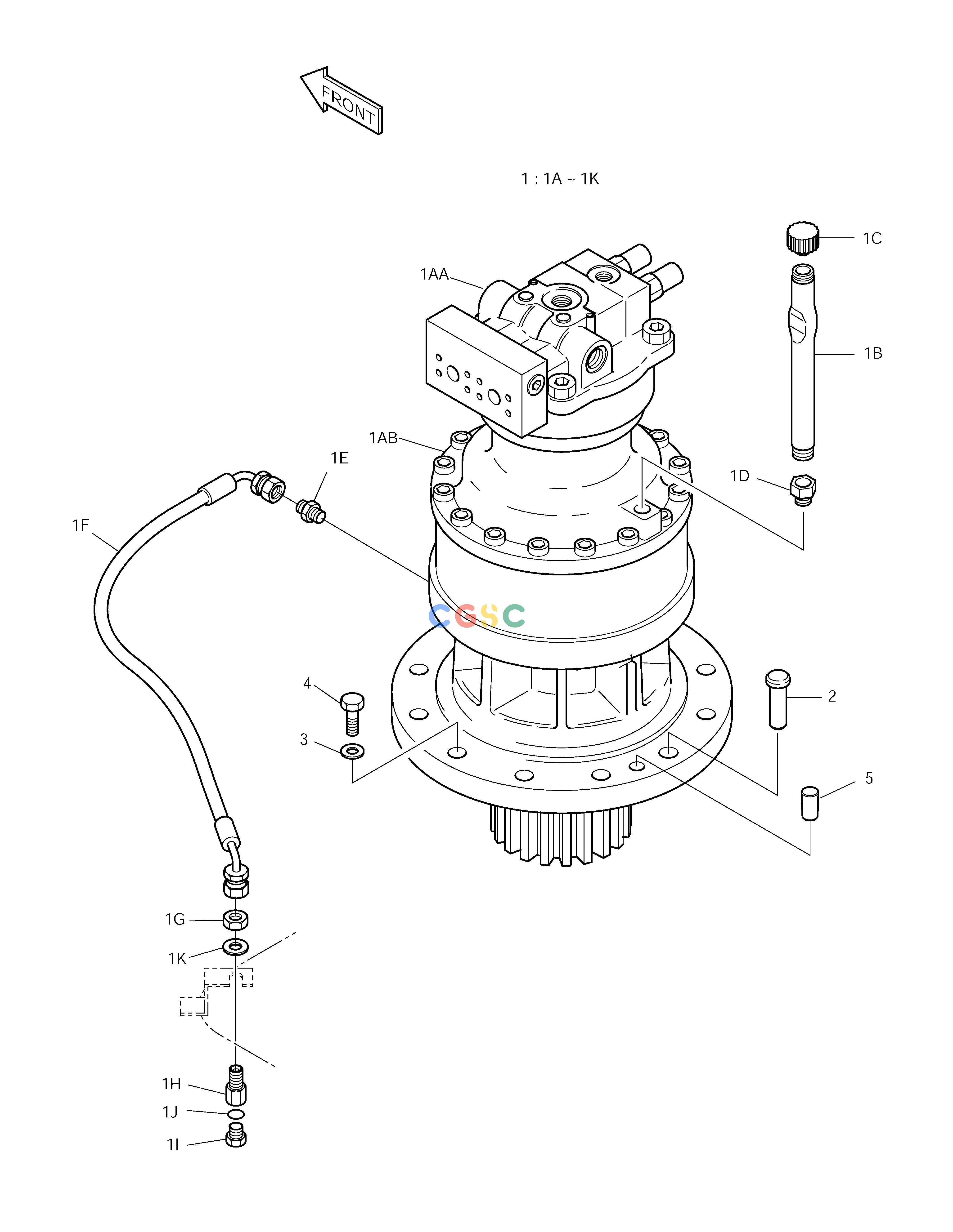 斗山零件查询SWING DEVICE ASS'Y SOLAR 225LC-V Doosan parts catalog online