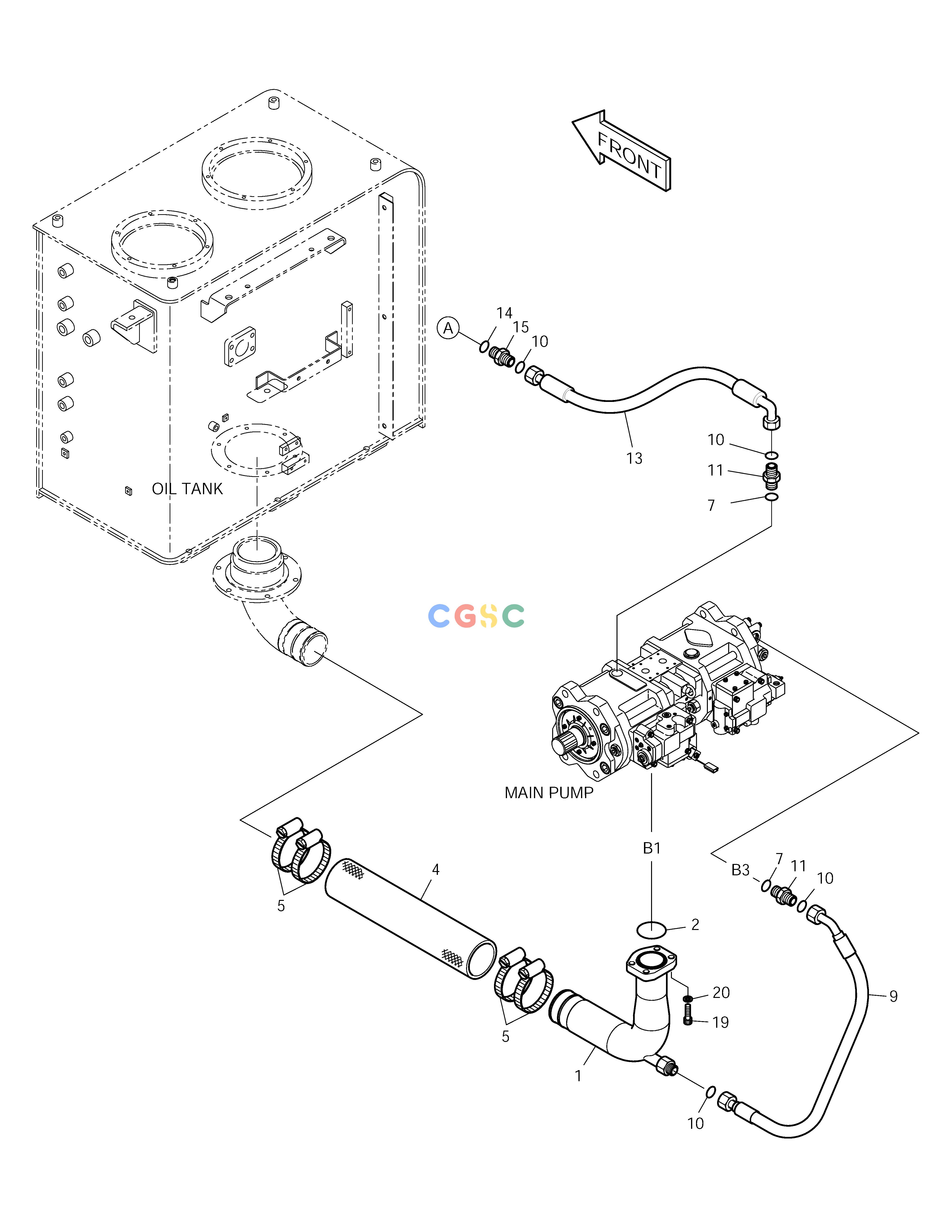 斗山零件查询OIL COOLER PIPING(1) SOLAR 225LC-V Doosan parts catalog online