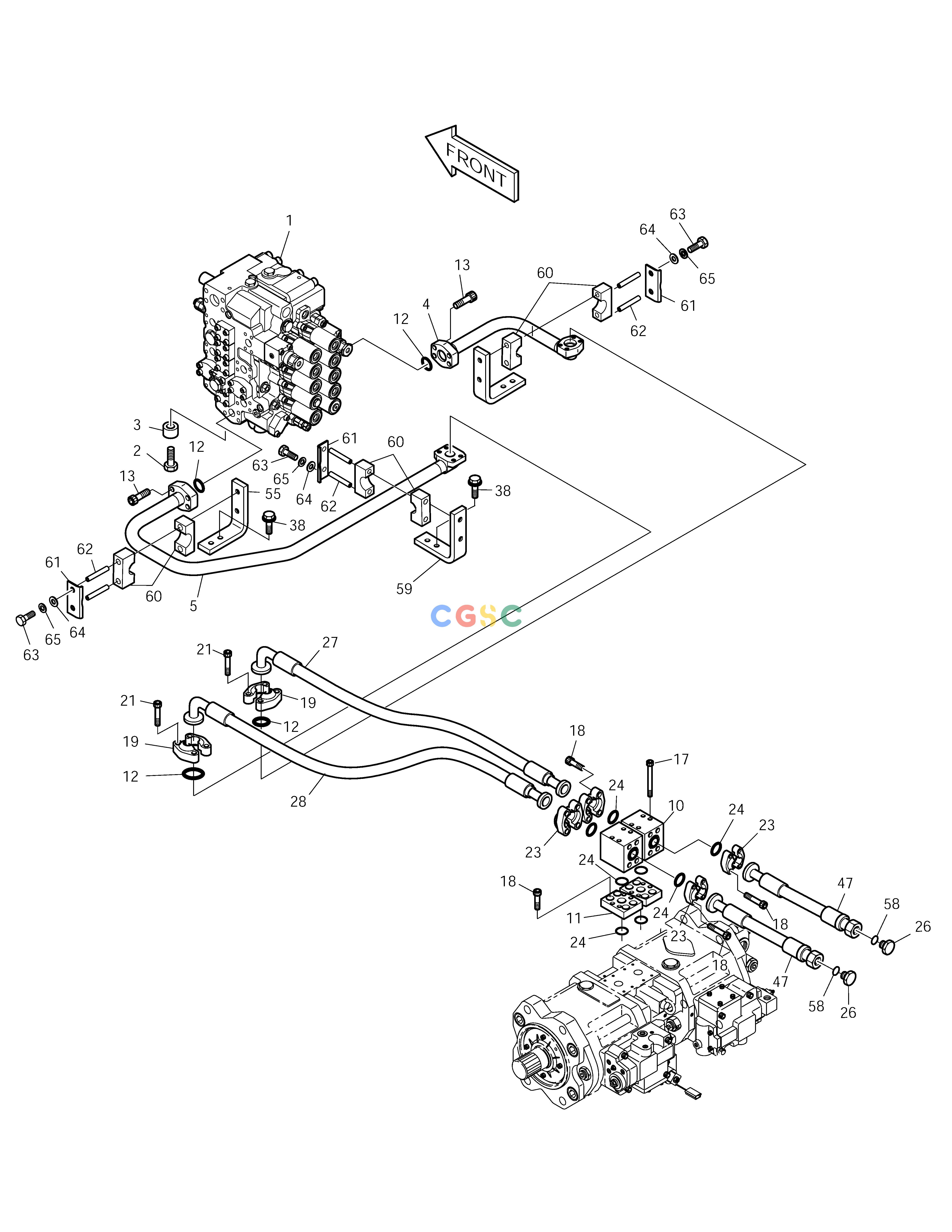 斗山零件查询MAIN PIPING(1) SOLAR 225LC-V Doosan parts catalog online