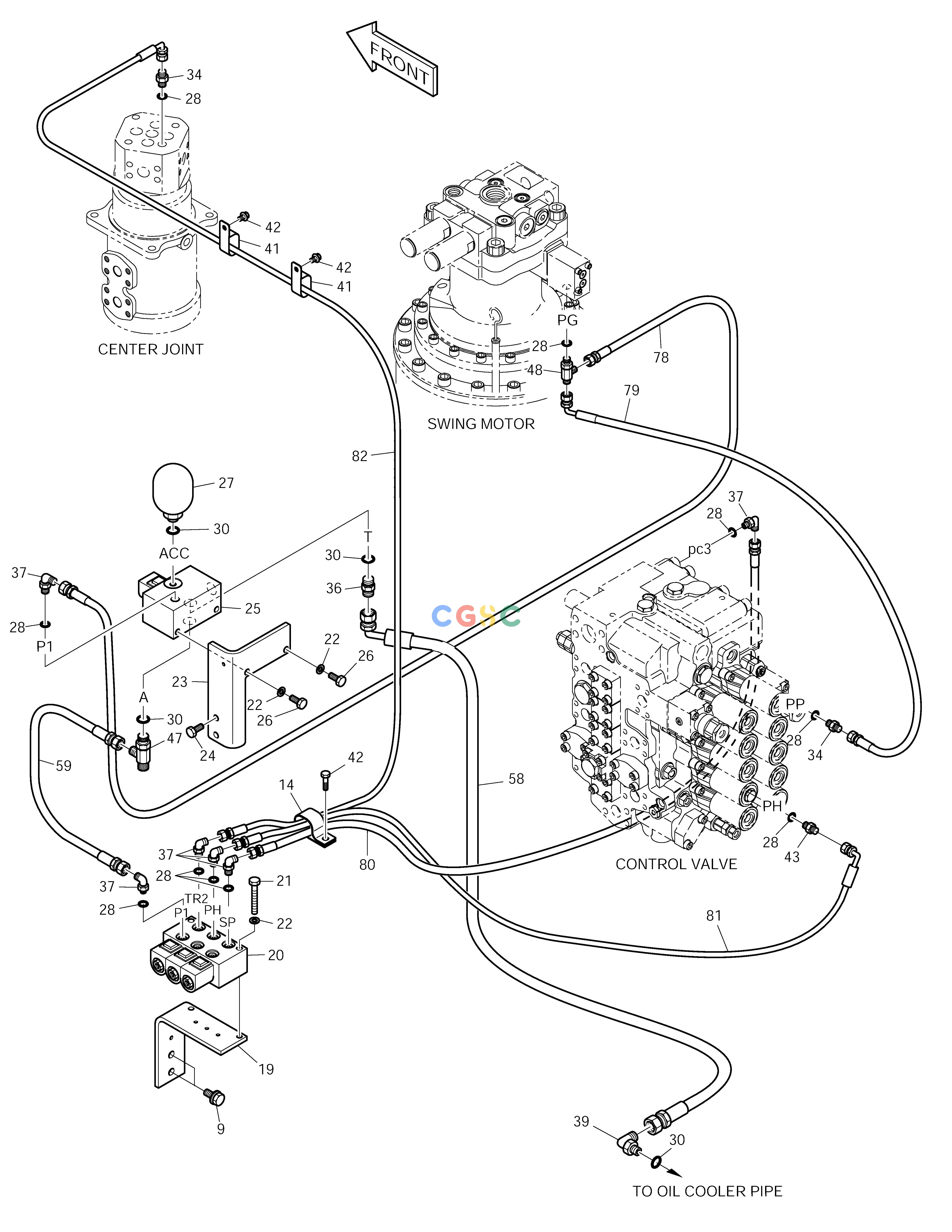 斗山零件查询PILOT PIPING(2) SOLAR 225LC-V Doosan parts catalog online