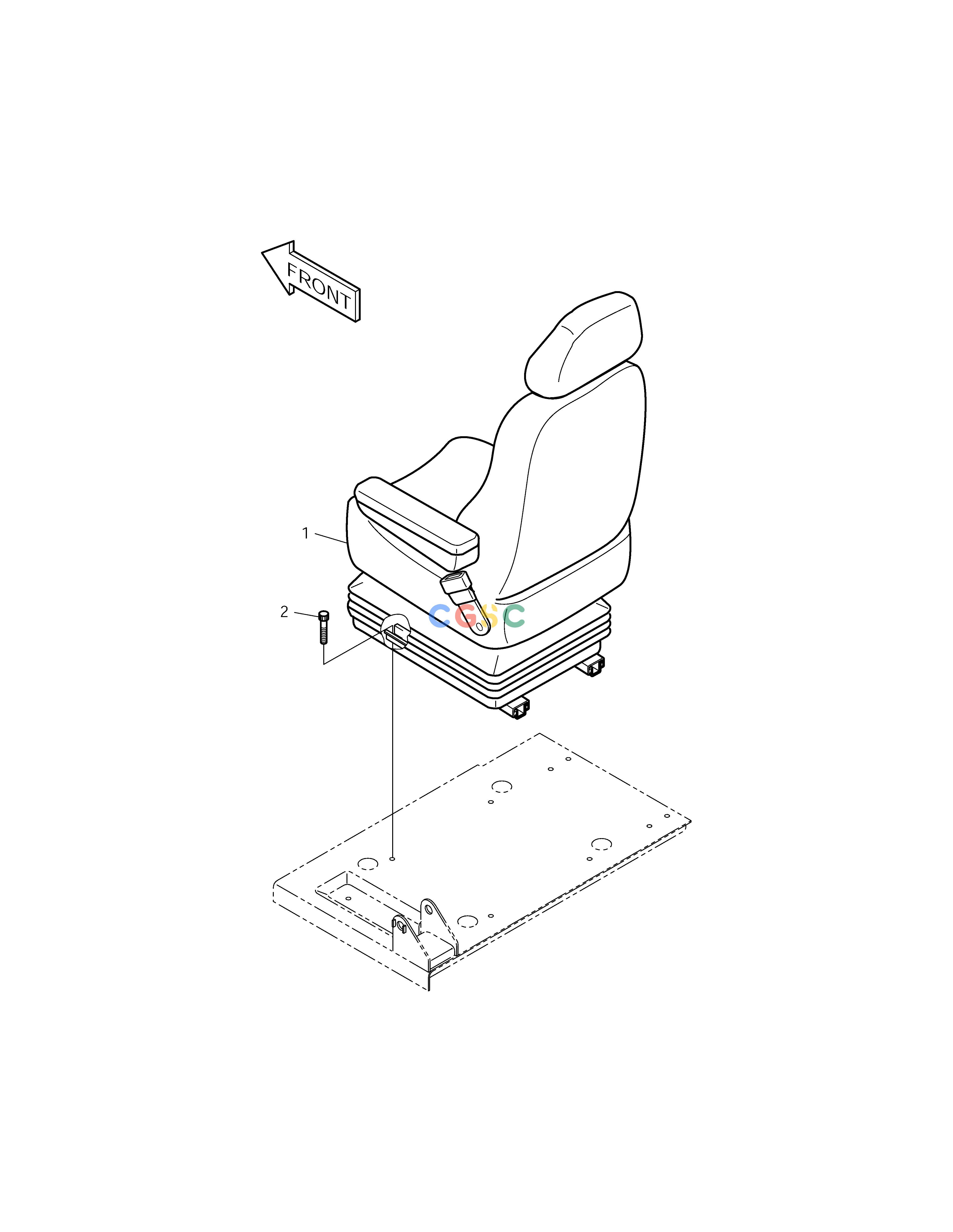 斗山零件查询SEAT MOUNTING-EUROPE & U.S.A SOLAR 225LC-V Doosan parts catalog online