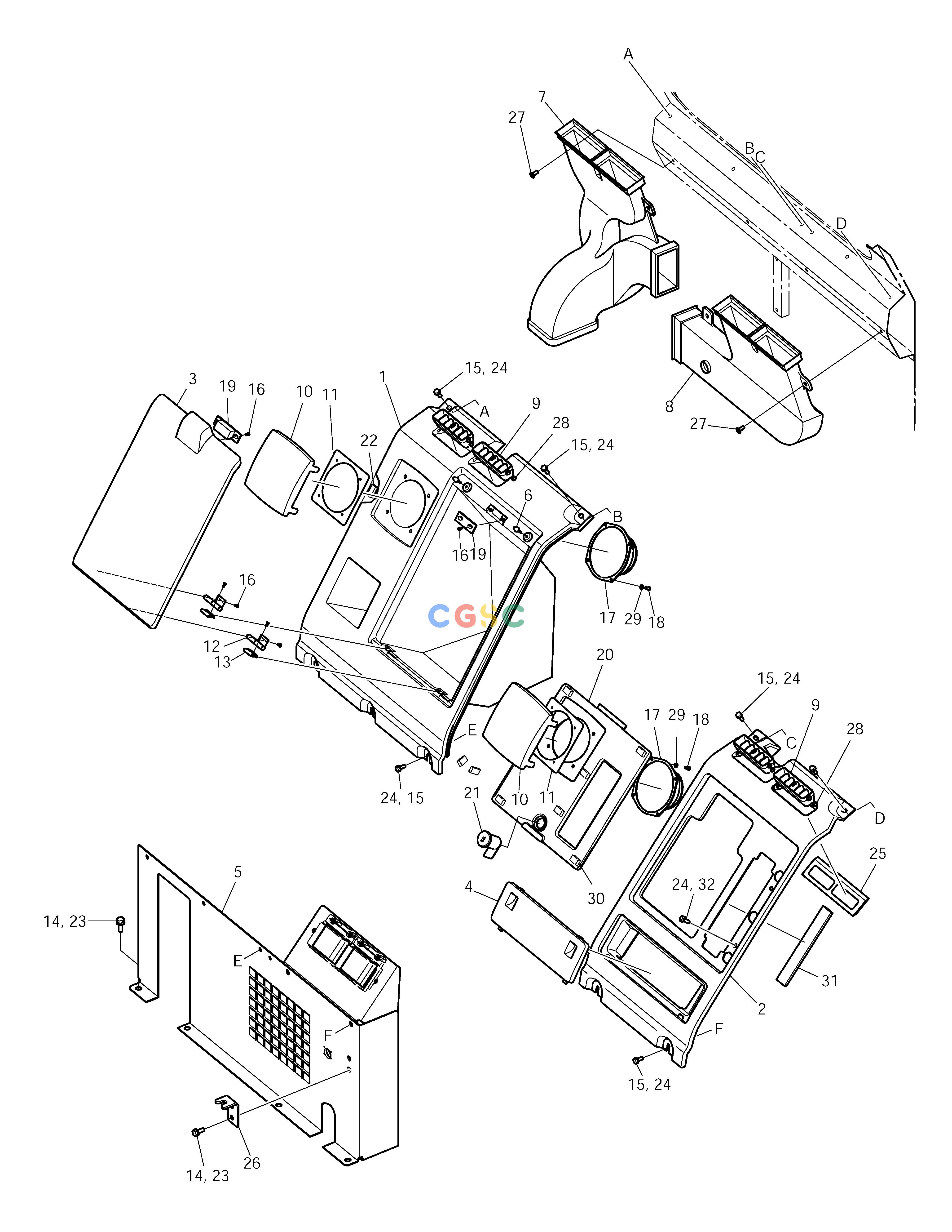 斗山零件查询HEATER COVER ASS'Y SOLAR 225LC-V Doosan parts catalog online