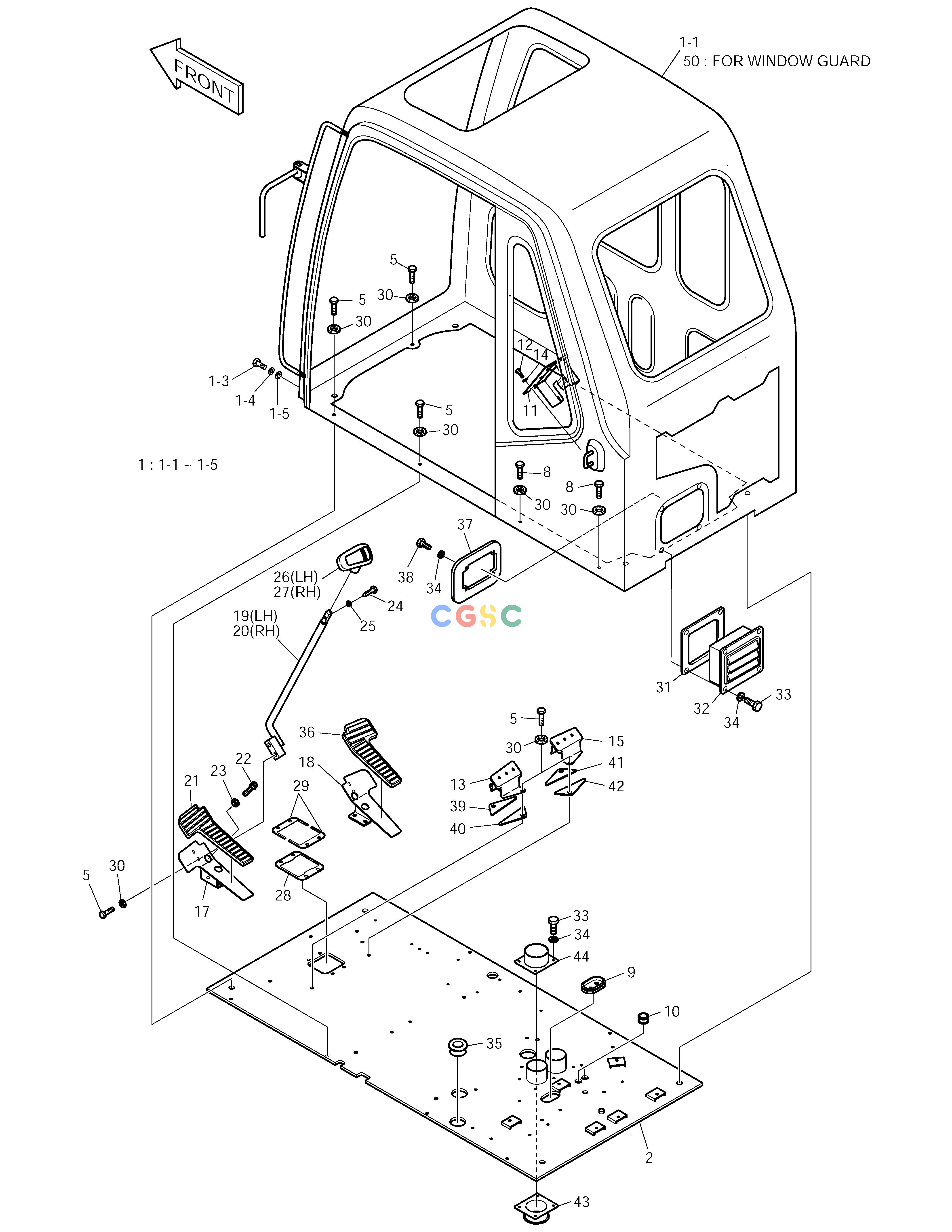 斗山零件查询CABIN ASS'Y SOLAR 225LC-V Doosan parts catalog online