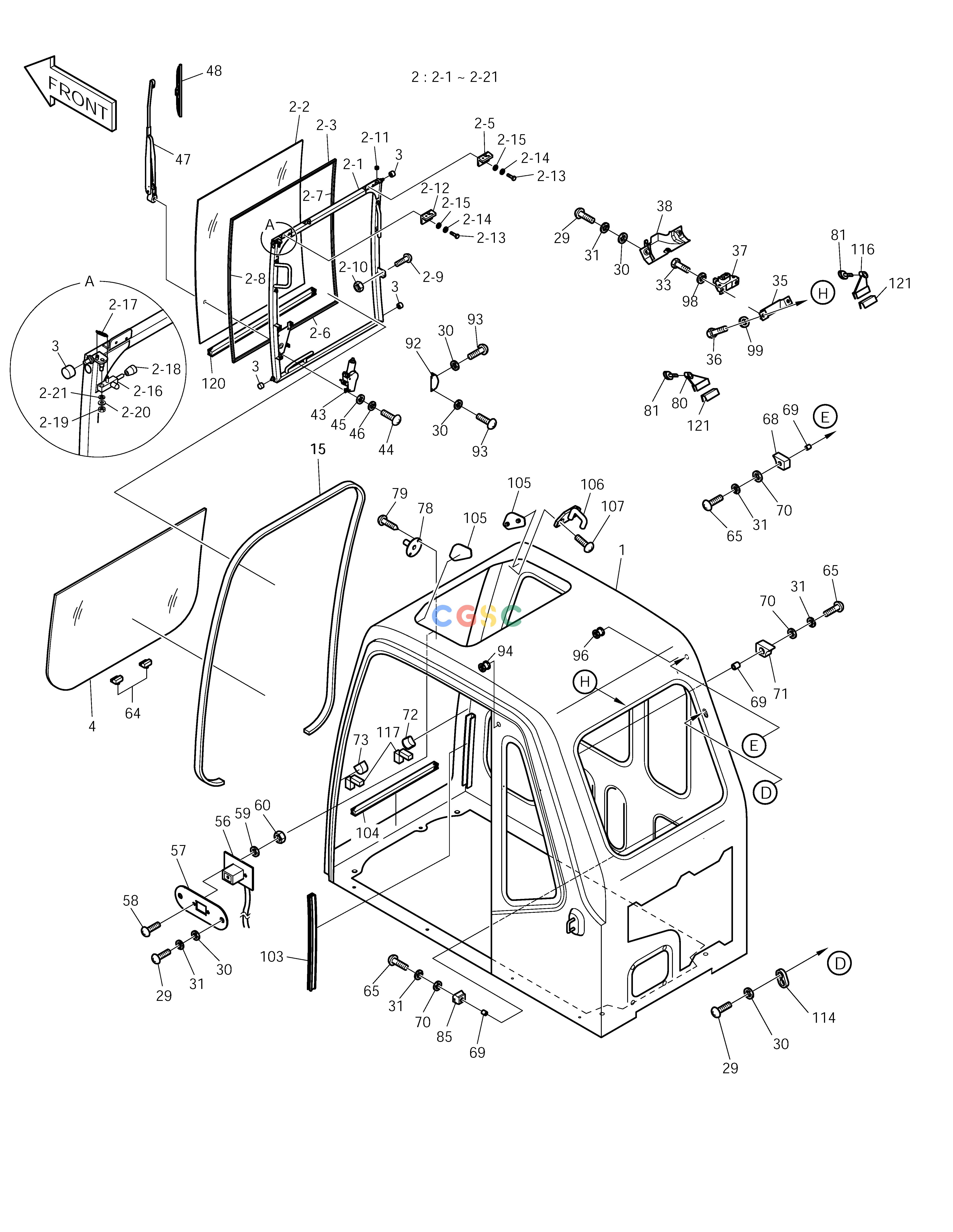 斗山零件查询CABIN(1) SOLAR 225LC-V Doosan parts catalog online