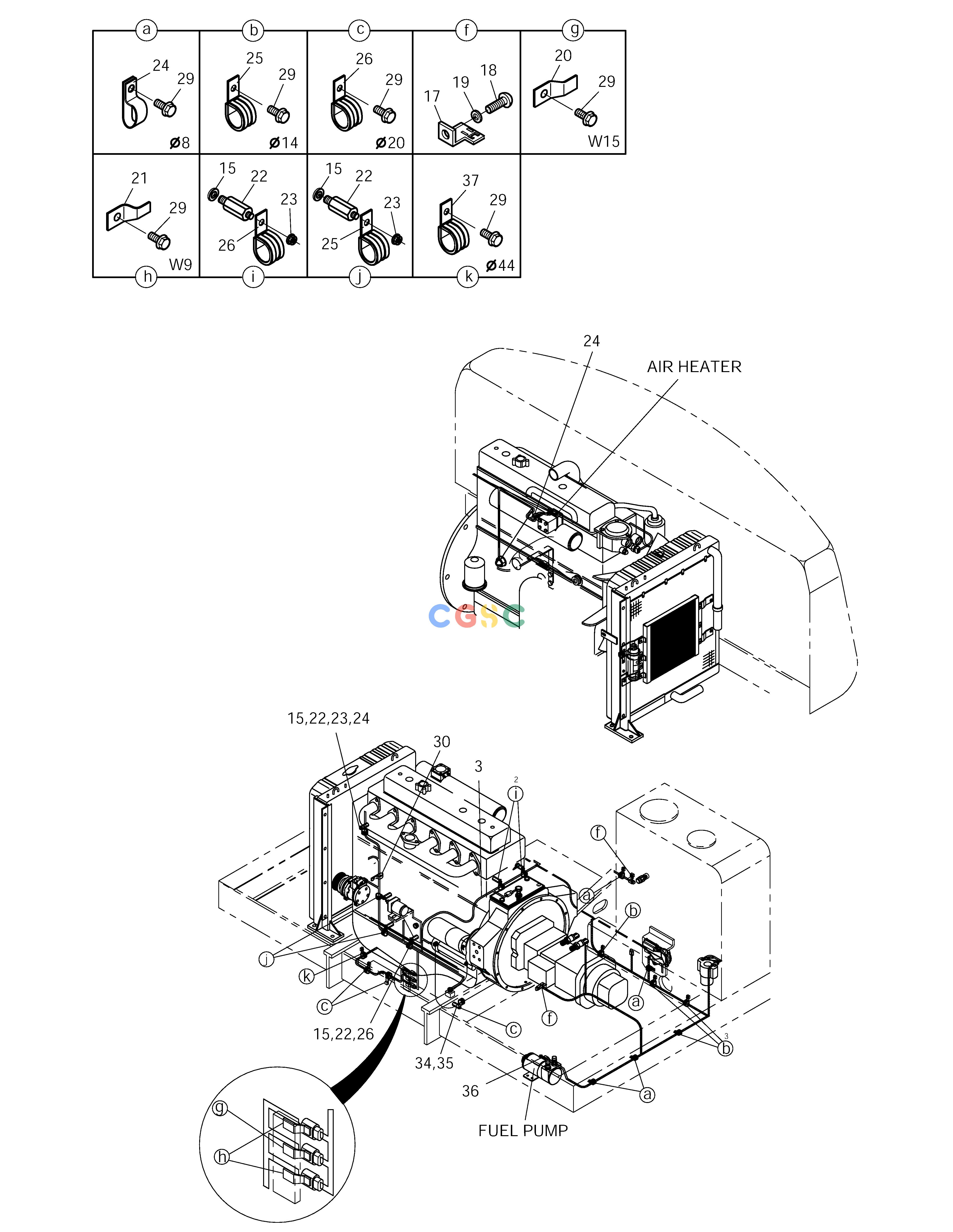 斗山零件查询ELECTRIC WIRING(2)-ENGINE SOLAR 225LC-V Doosan parts catalog online