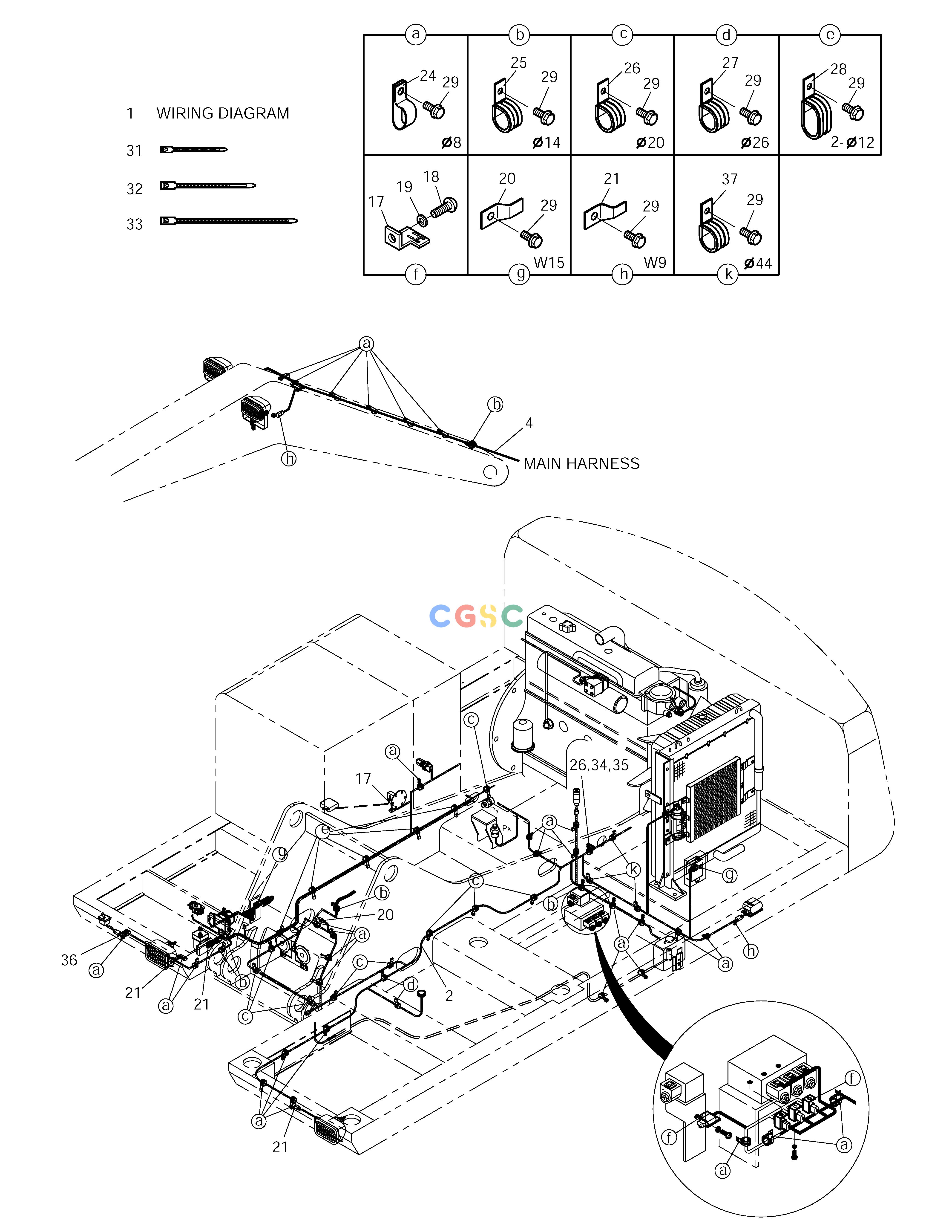 斗山零件查询ELECTRIC WIRING(3)-RELATED PARTS SOLAR 225LC-V Doosan parts catalog online