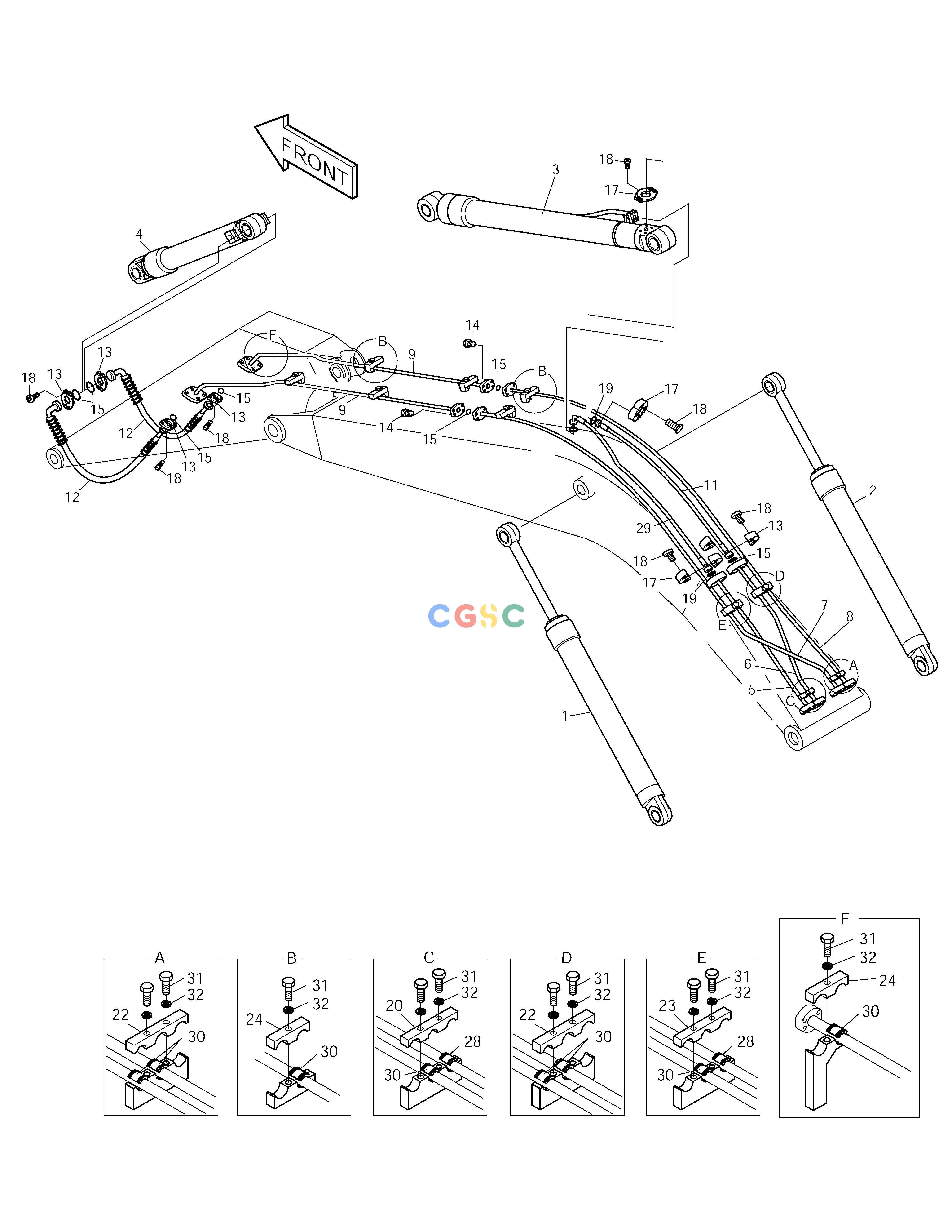 斗山零件查询FRONT PIPING SOLAR 225LC-V Doosan parts catalog online