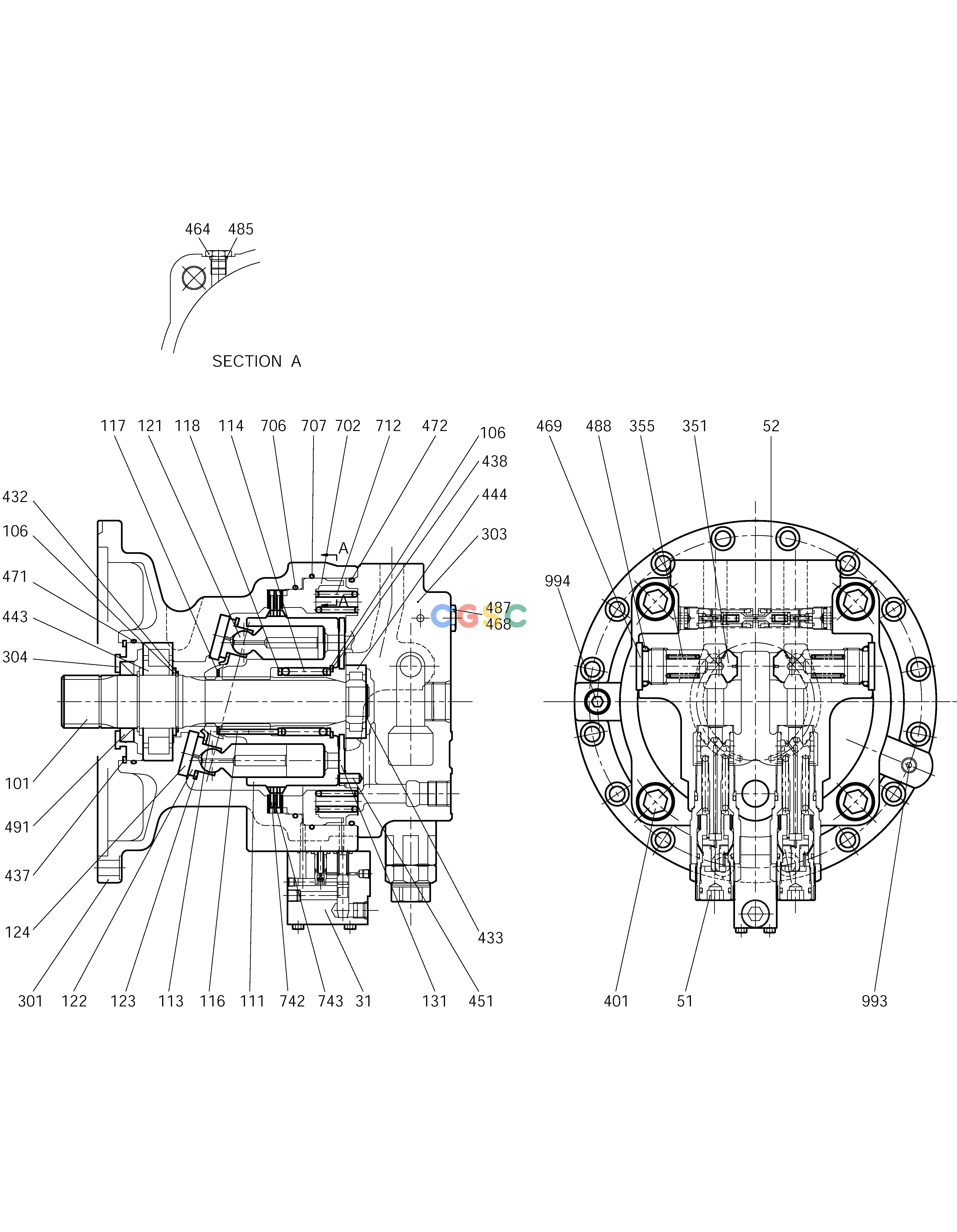 斗山零件查询SWING MOTOR SOLAR 225LC-V Doosan parts catalog online