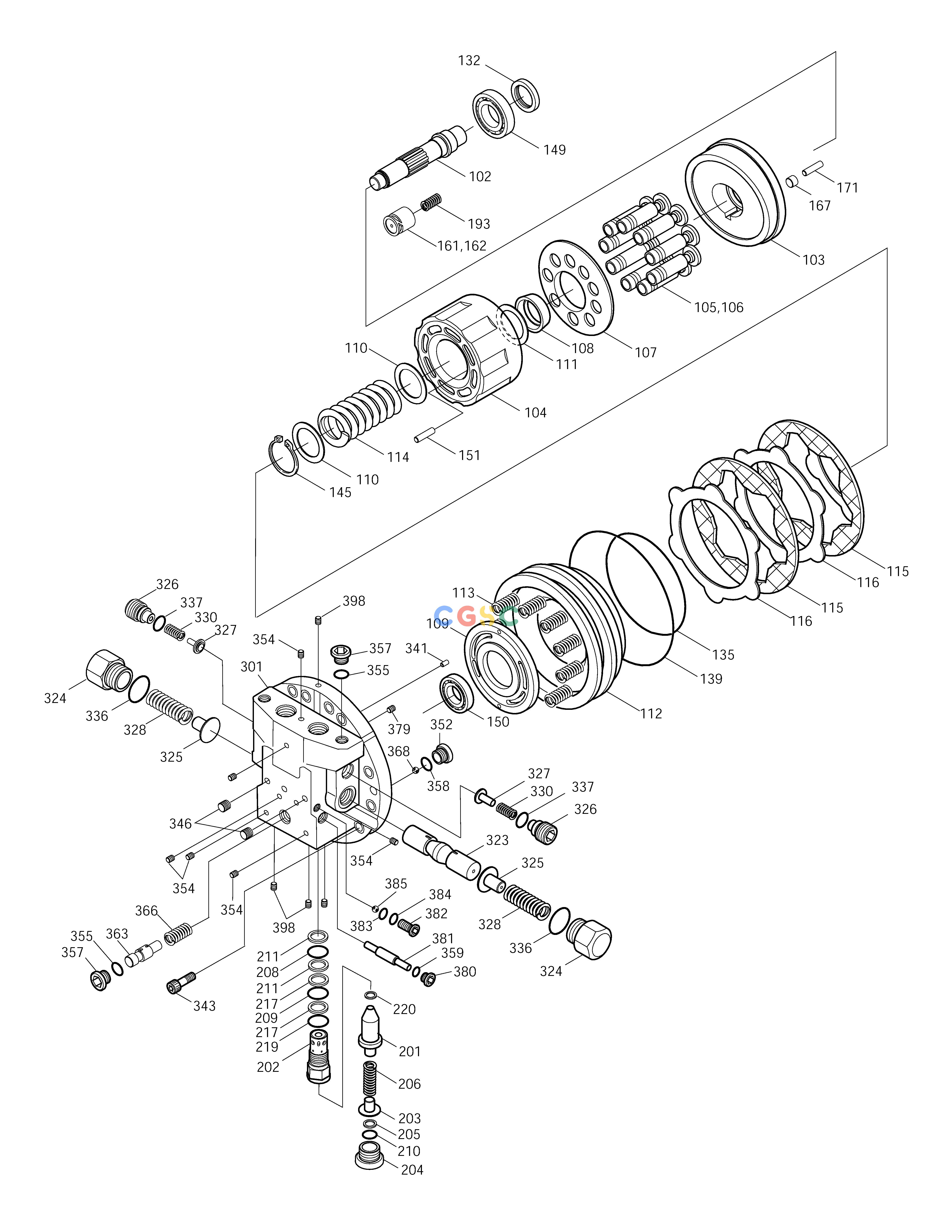 斗山零件查询TRAVEL MOTOR SOLAR 225LC-V Doosan parts catalog online