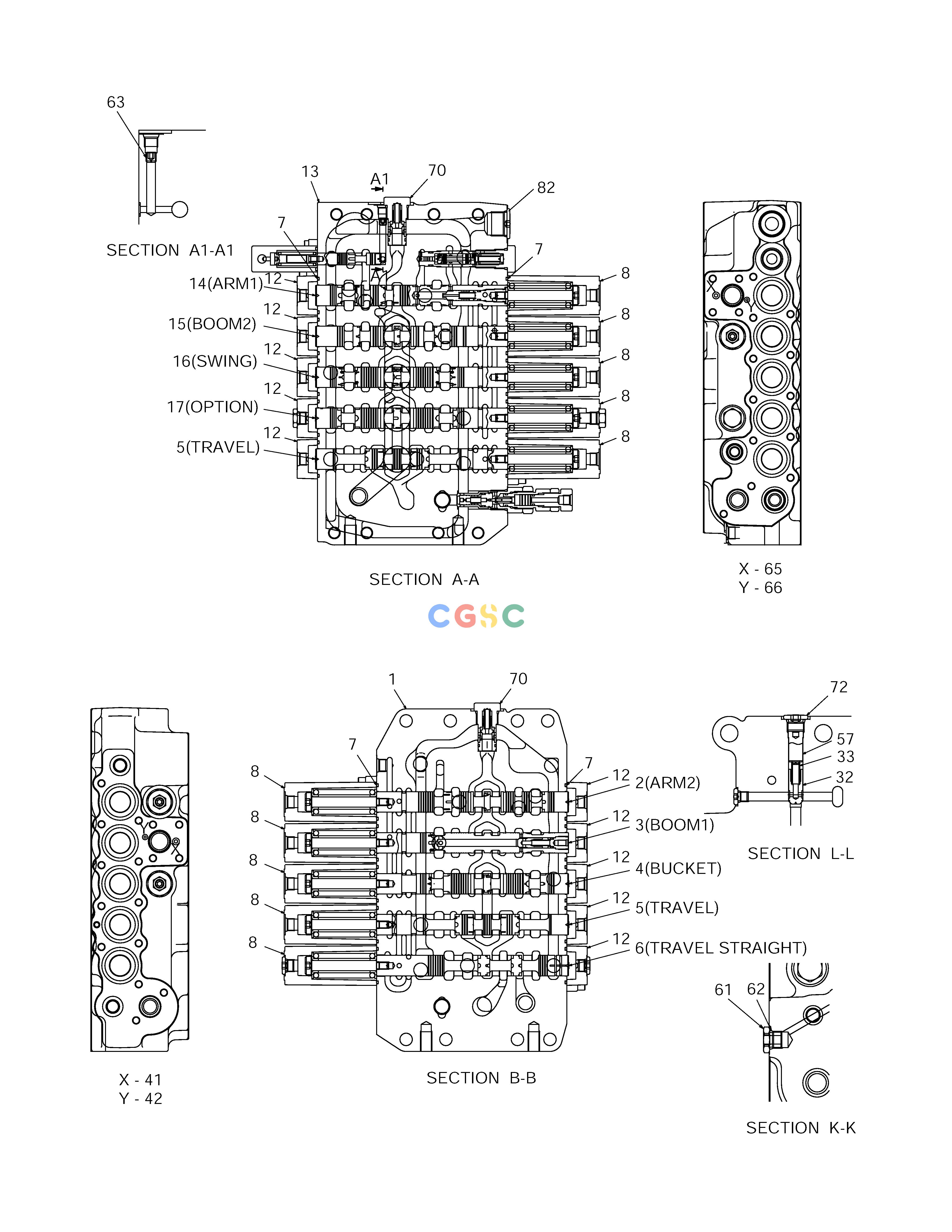 斗山零件查询CONTROL VALVE(2) SOLAR 225LC-V Doosan parts catalog online
