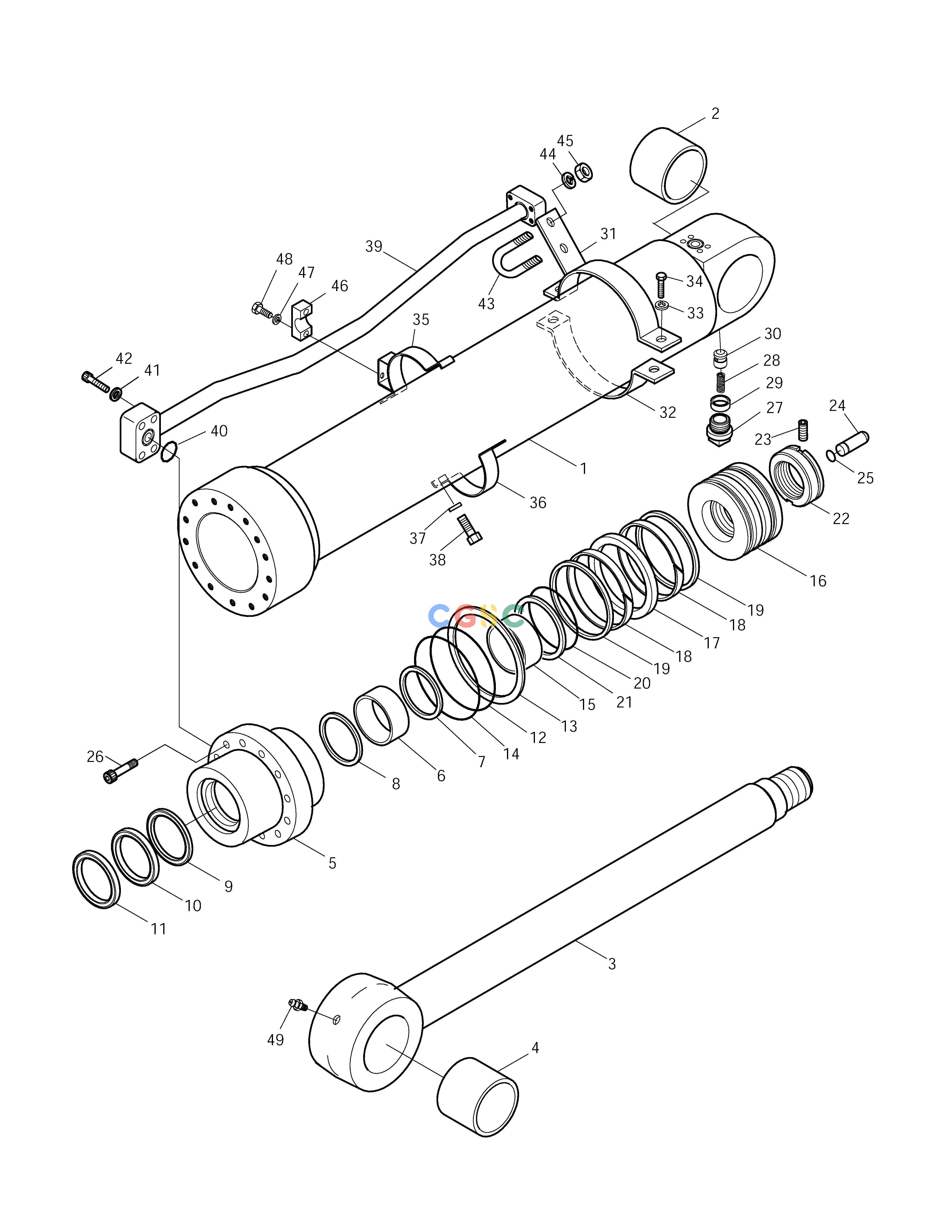 斗山零件查询ARM CYLINDER SOLAR 225LC-V Doosan parts catalog online