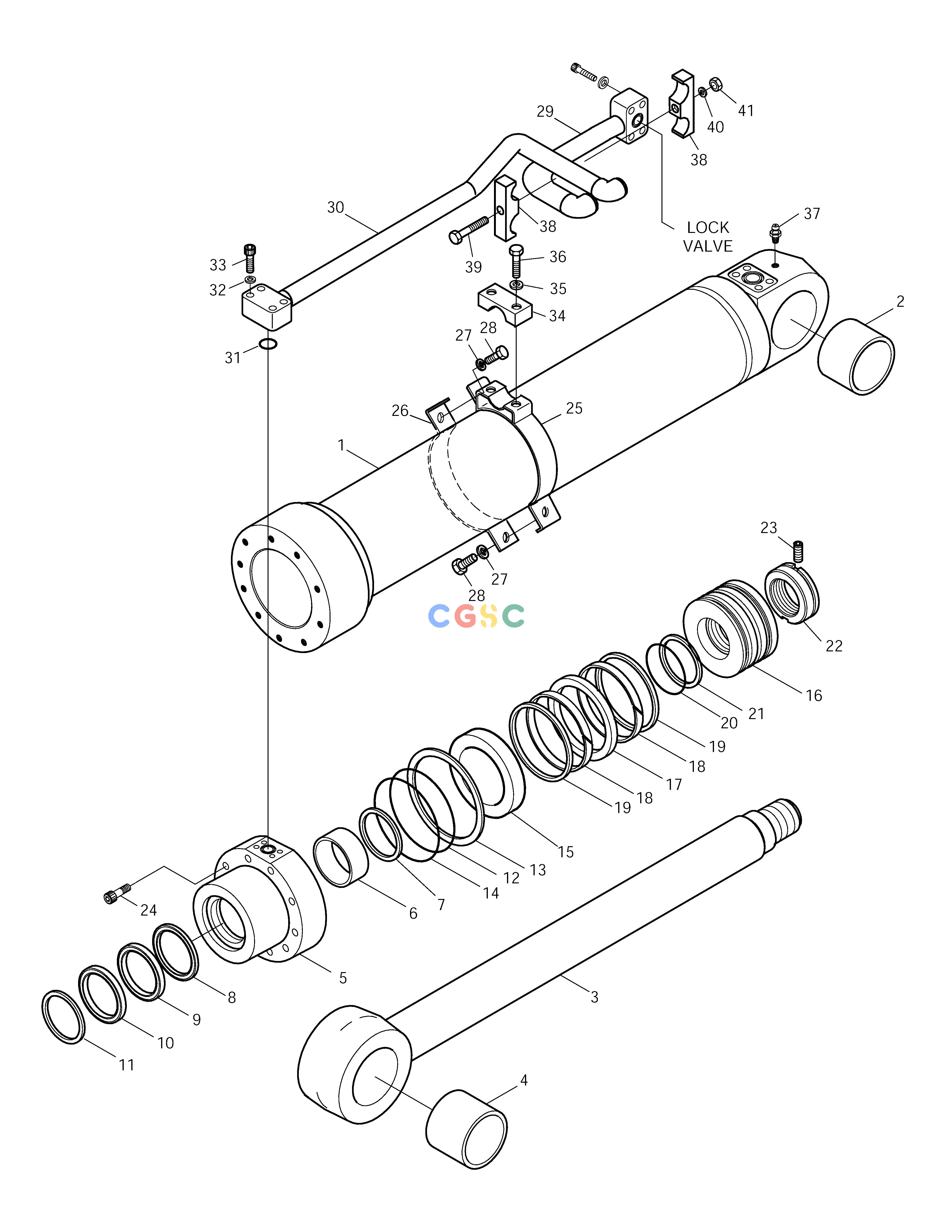 斗山零件查询BOOM CYLINDER(L.H)-L/V FOR ARTI.BOOM SOLAR 225LC-V Doosan parts catalog online