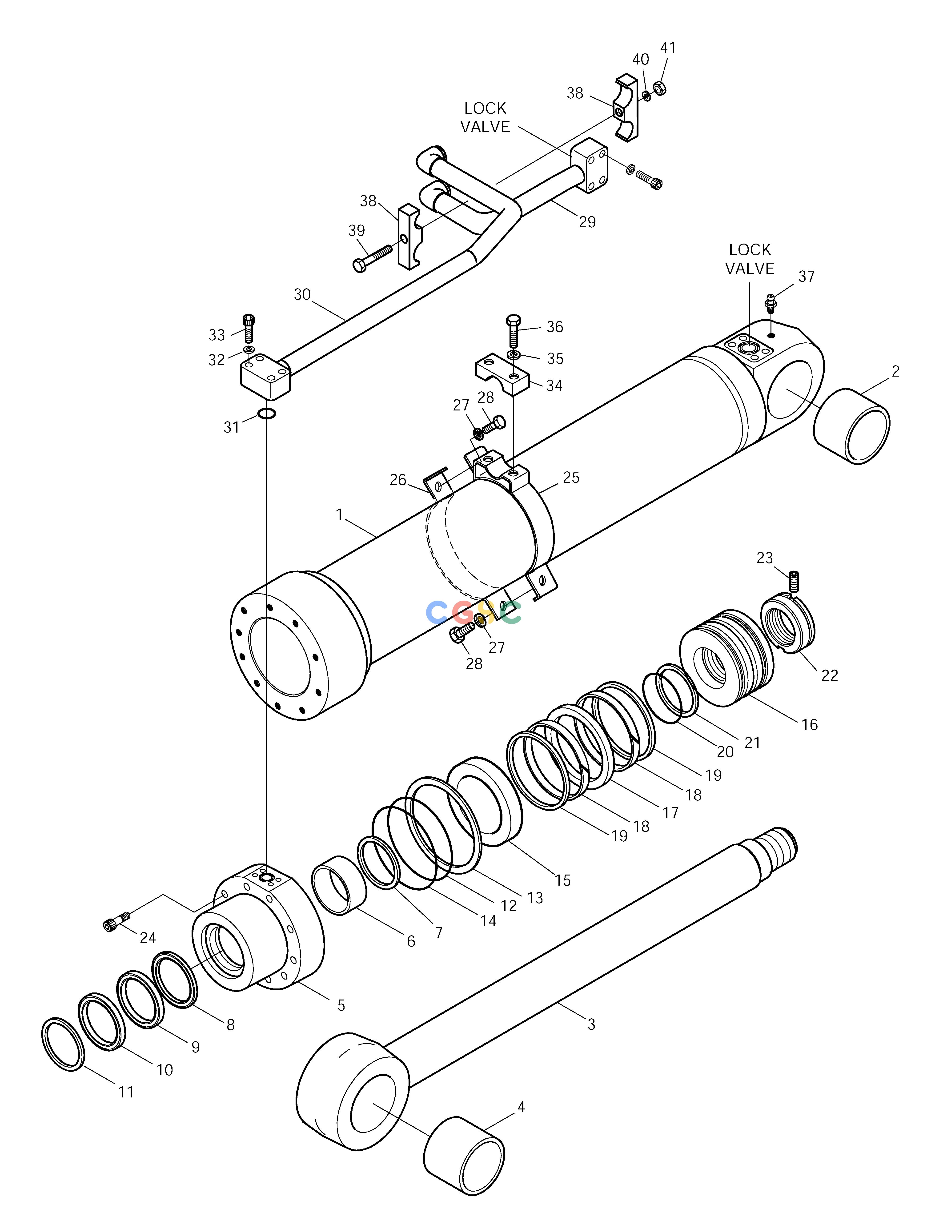 斗山零件查询BOOM CYLINDER(R.H)-L/V FOR ARTI.BOOM SOLAR 225LC-V Doosan parts catalog online