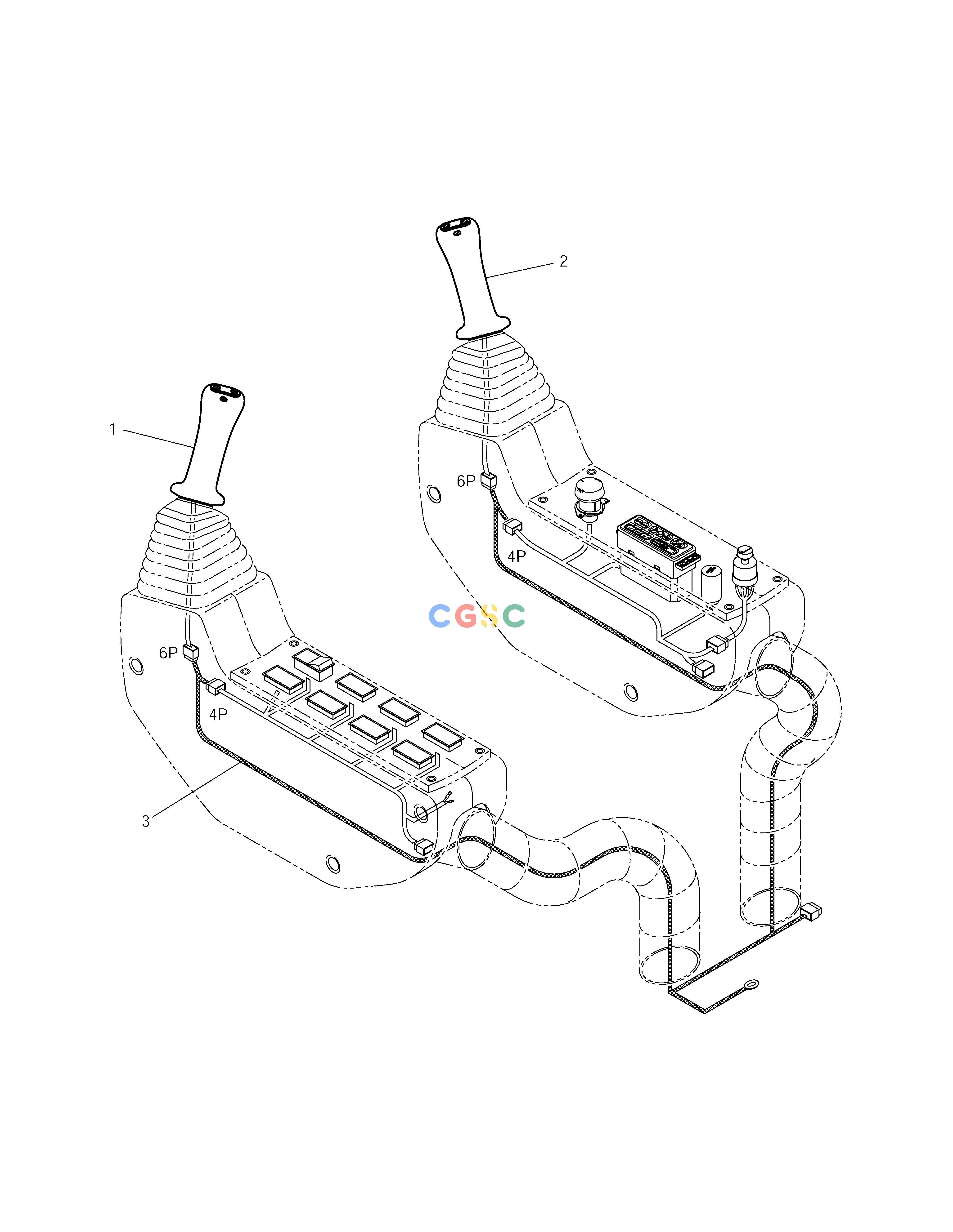 斗山零件查询JOYSTICK VALVE ASS'Y-3 SWITCH SOLAR 225LC-V Doosan parts catalog online