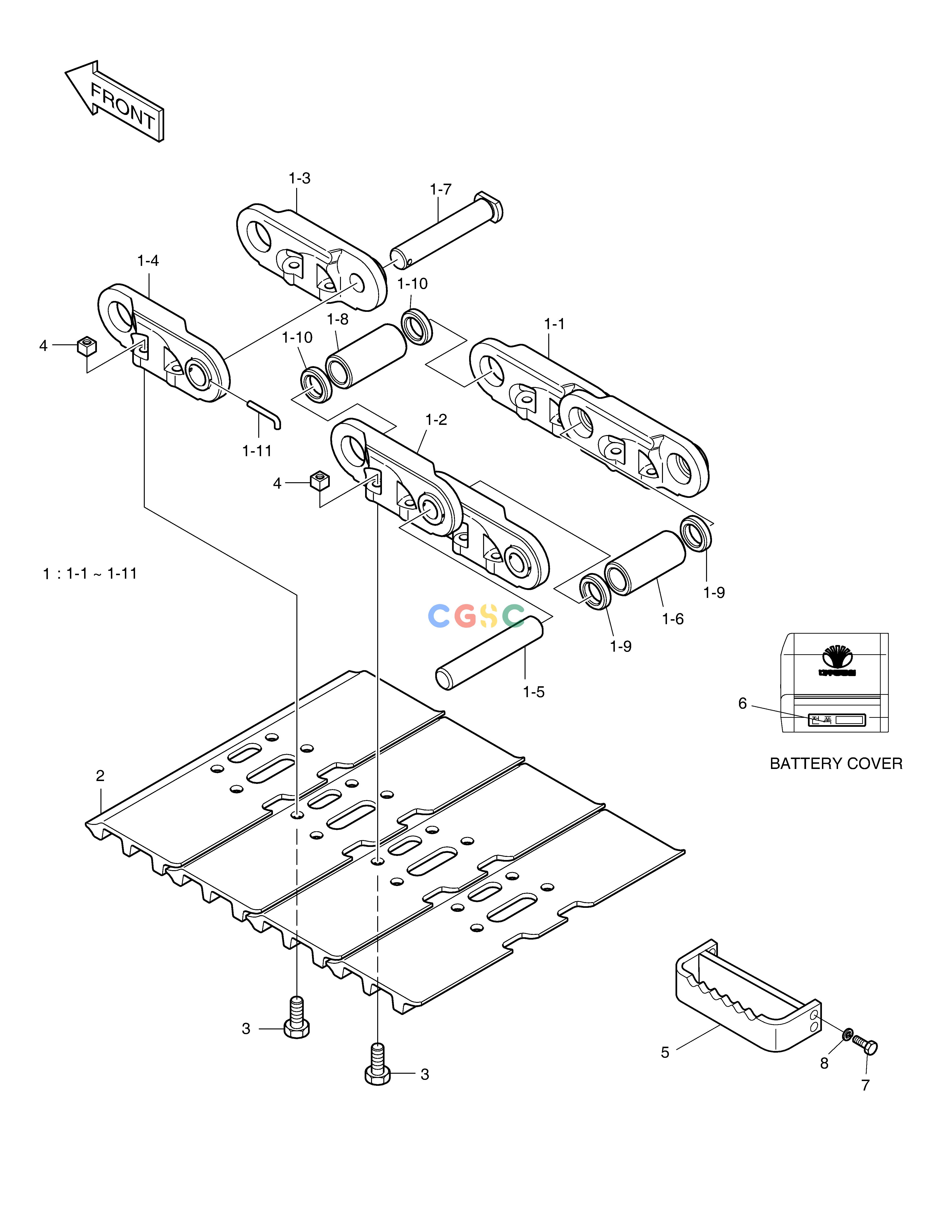 斗山零件查询SEALED TRACK SHOE-900G-DHIM SOLAR 225LC-V Doosan parts catalog online