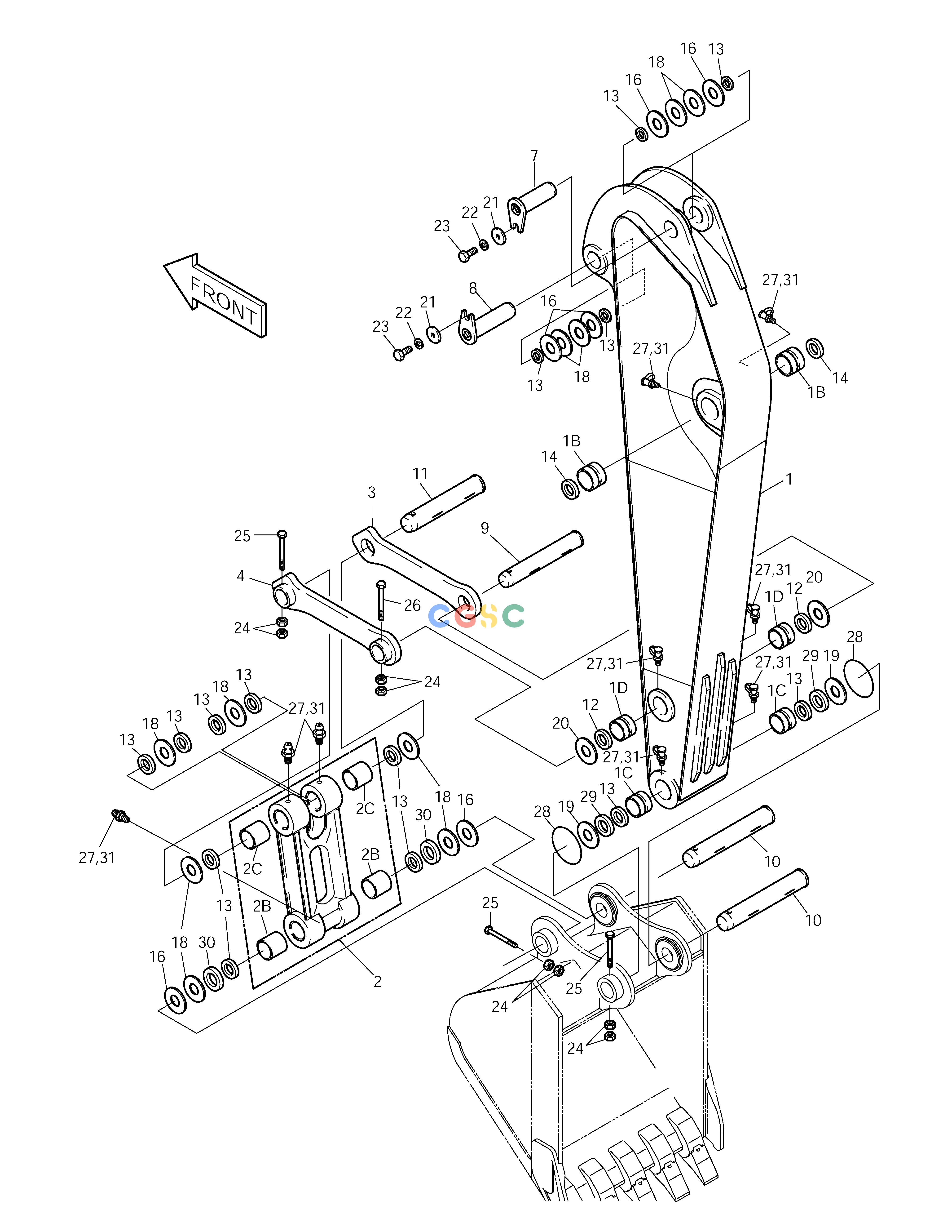 斗山零件查询ARM-2.0m SOLAR 225LC-V Doosan parts catalog online