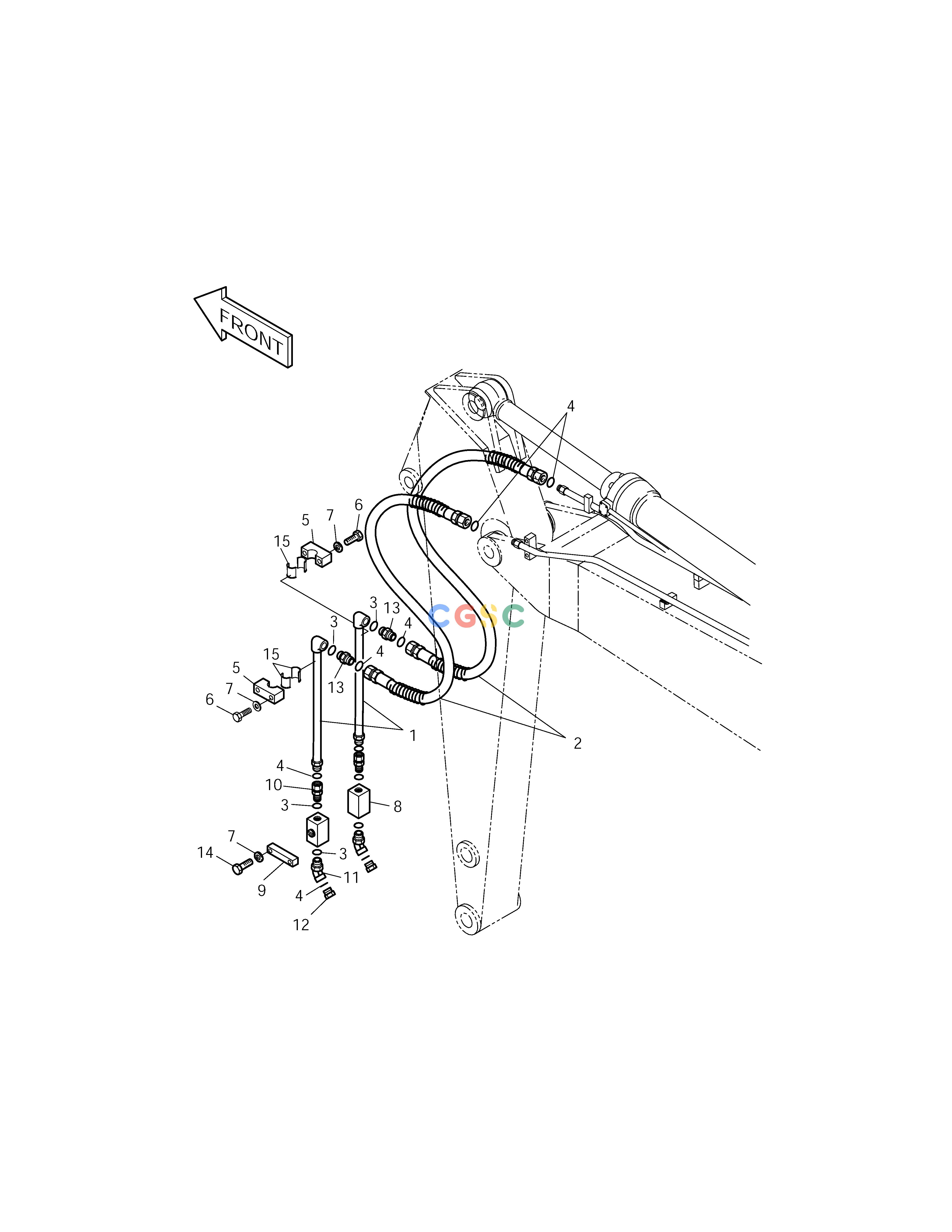 斗山零件查询ONE & TWO WAYS - 3.5m ARM SOLAR 225LC-V Doosan parts catalog online