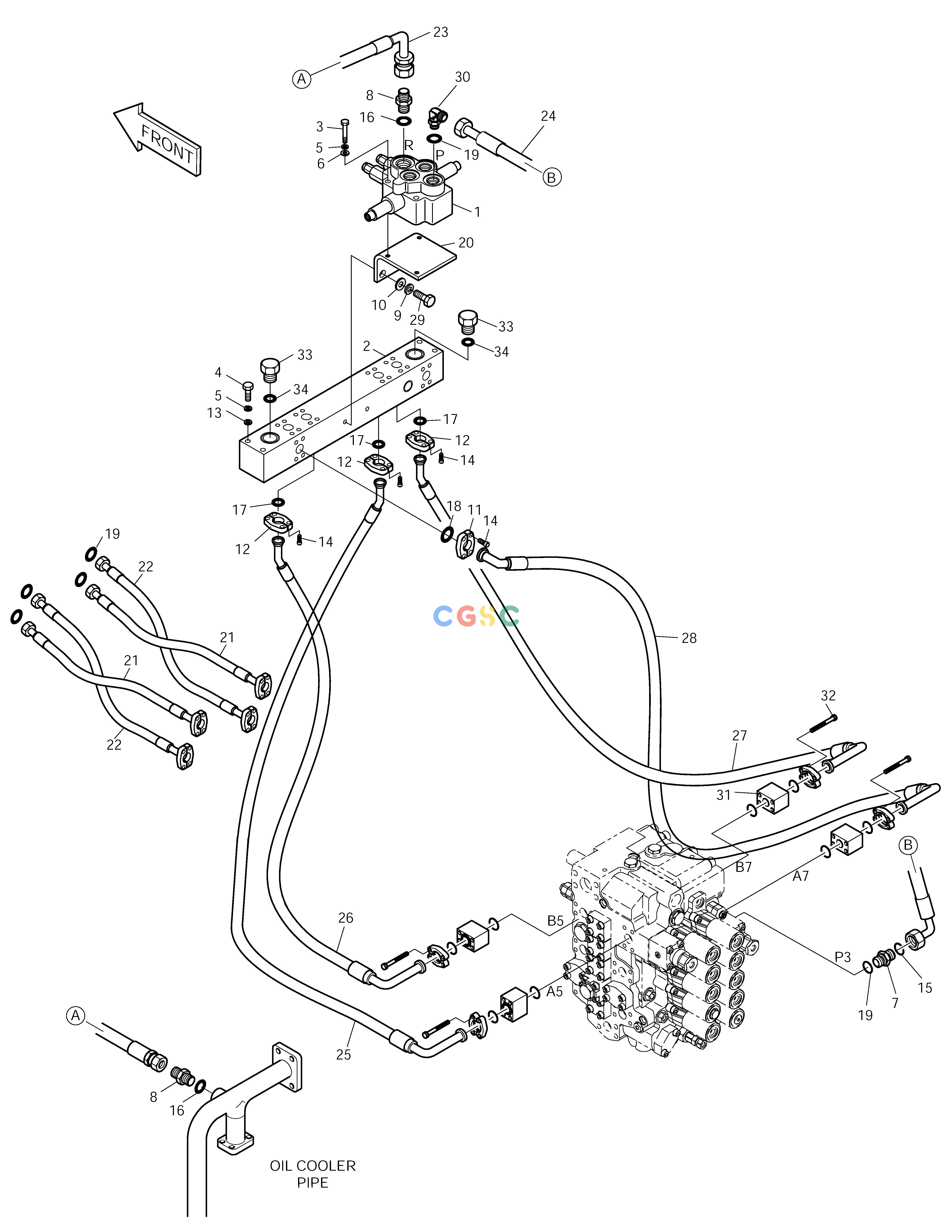 斗山零件查询MAIN PIPING-ARTI.BOOM SOLAR 225LC-V Doosan parts catalog online