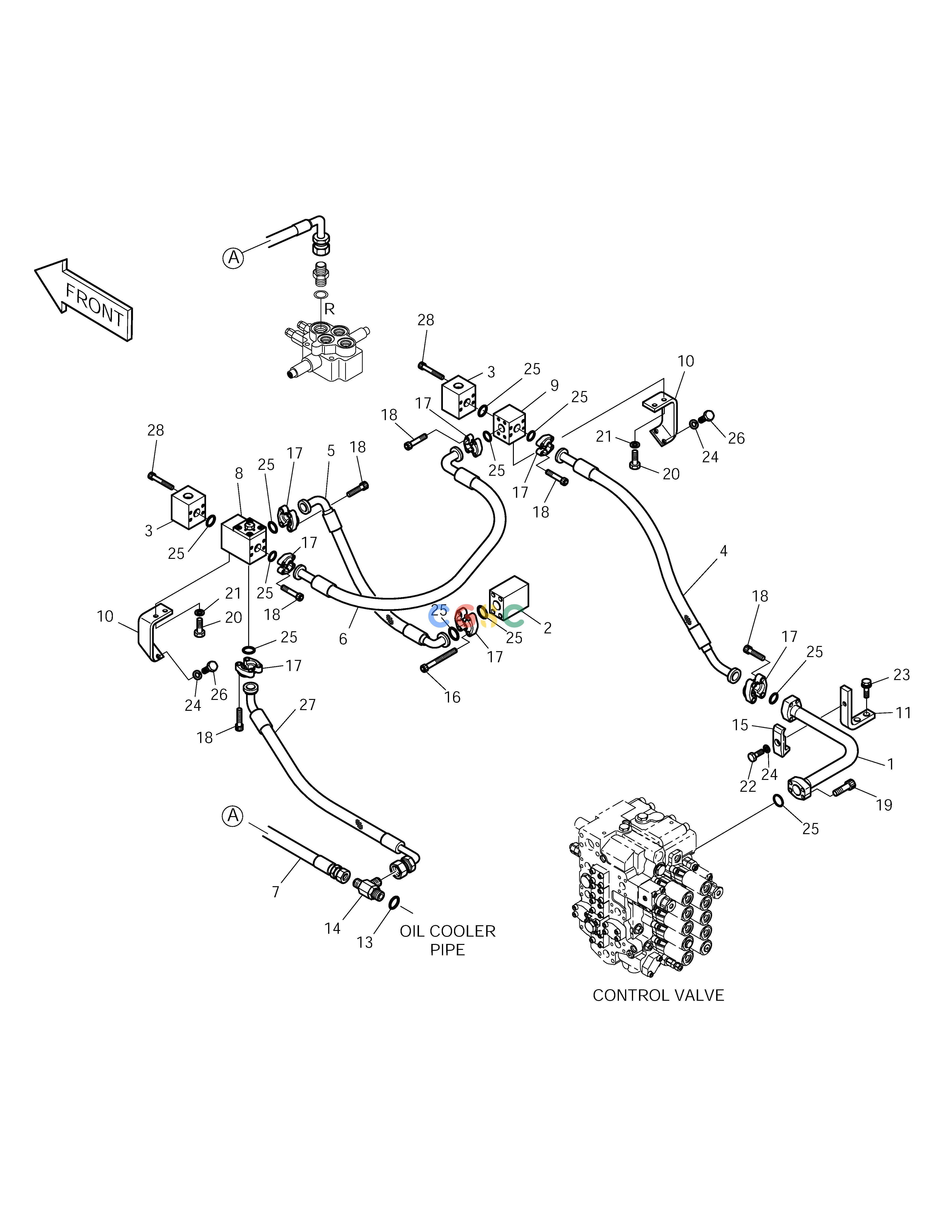 斗山零件查询MAIN PIPING-ONE & TWO WAY(ARTI.BOOM) SOLAR 225LC-V Doosan parts catalog online