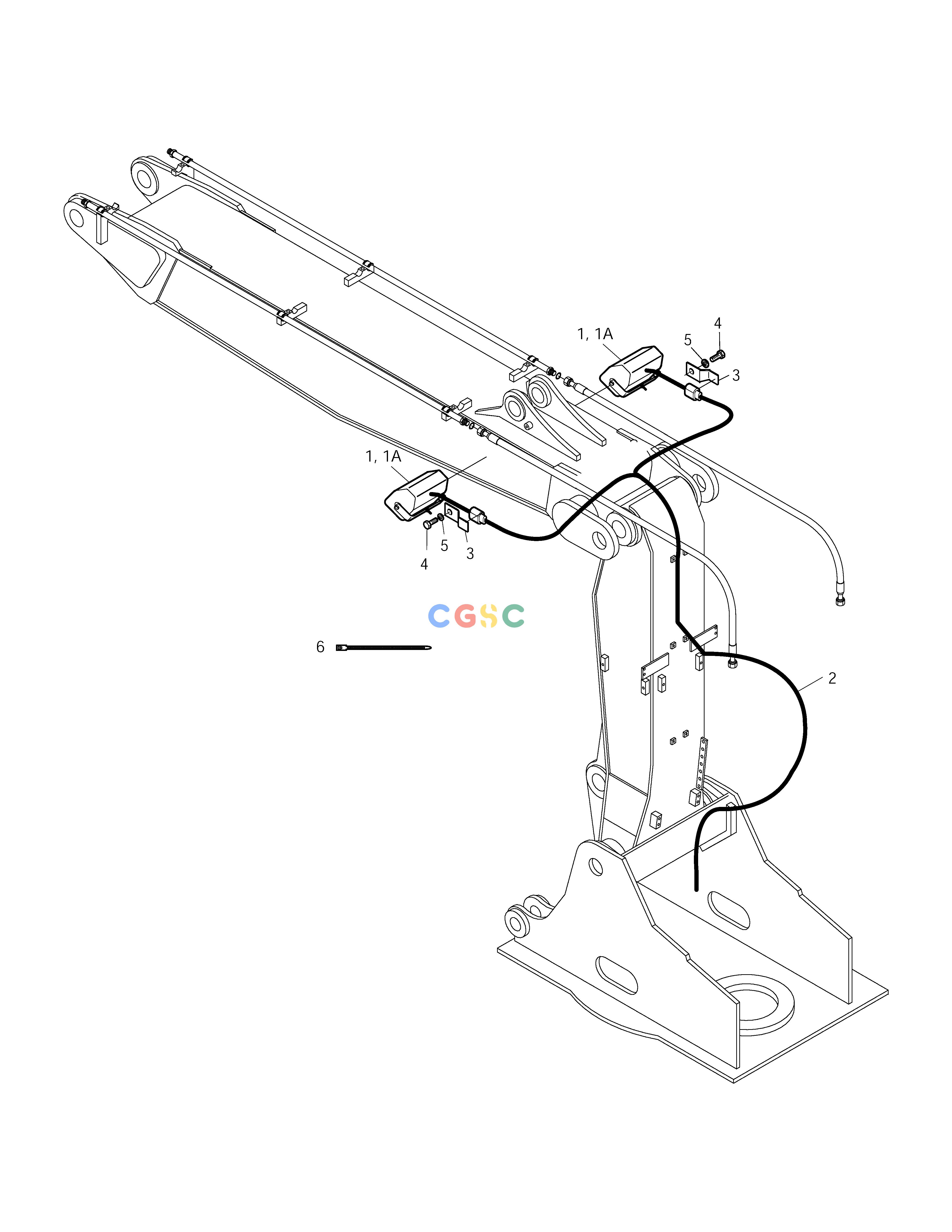 斗山零件查询WORKING LAMP ASS'Y-ARTI.BOOM SOLAR 225LC-V Doosan parts catalog online