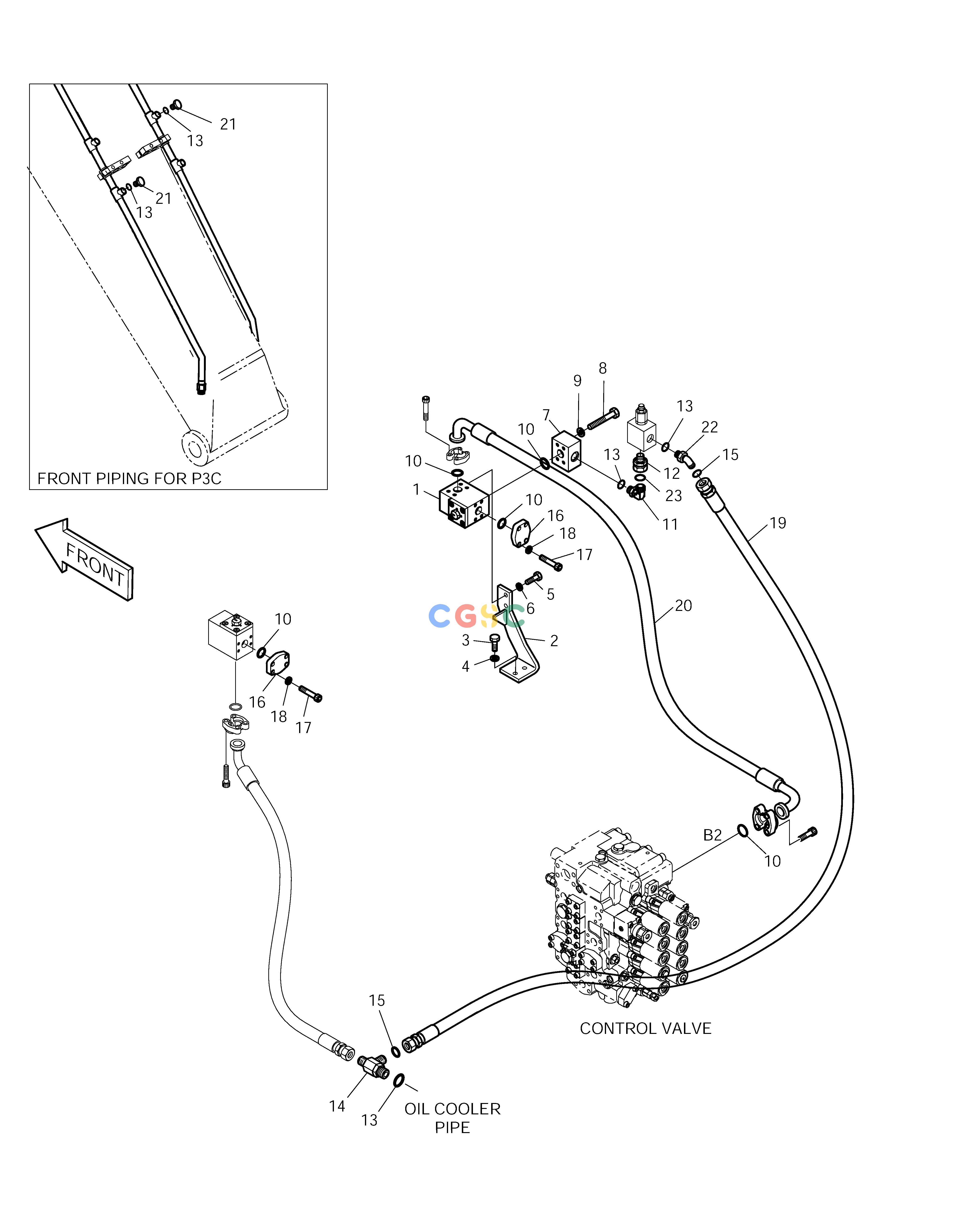 斗山零件查询MAIN PIPING-P3C SOLAR 225LC-V Doosan parts catalog online