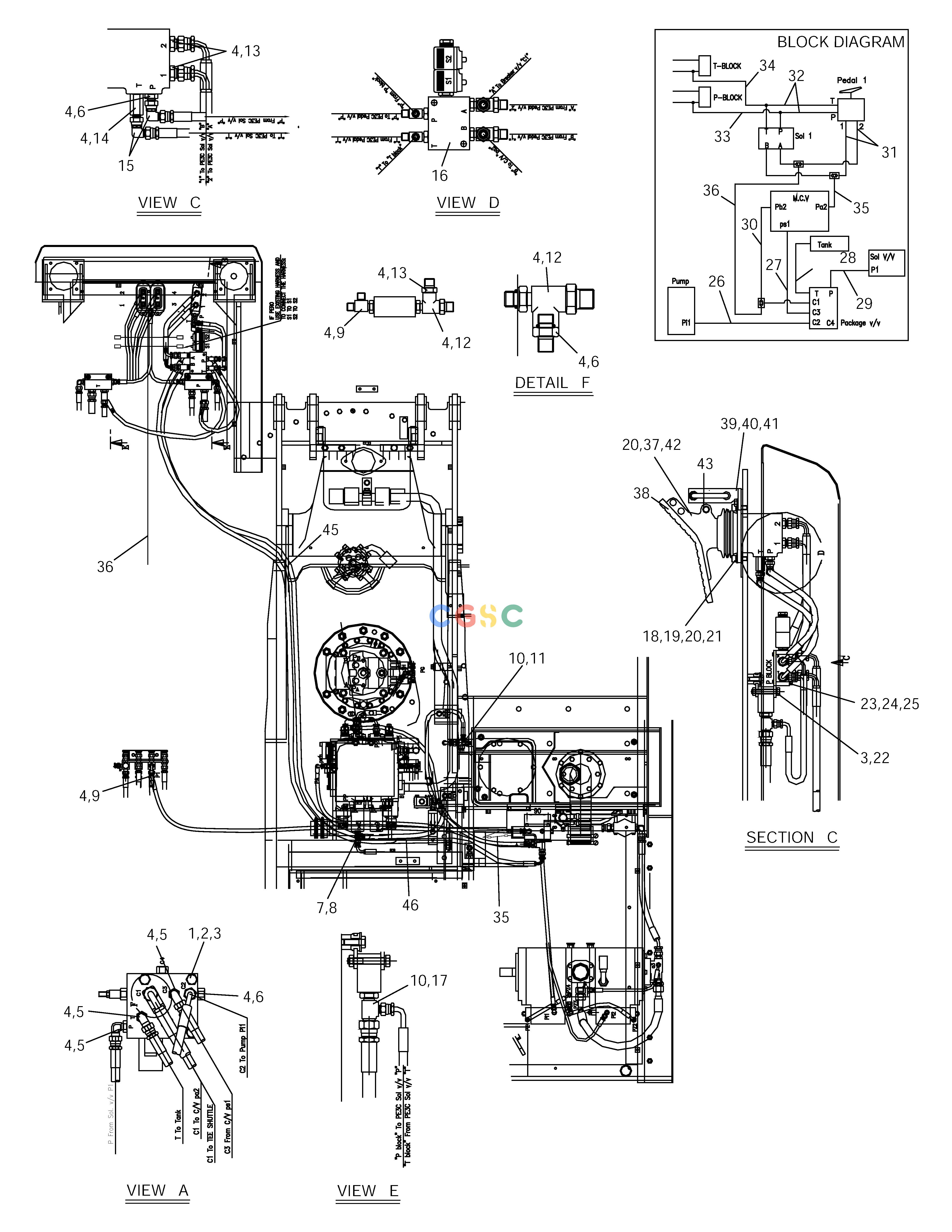 斗山零件查询PILOT PIPING-PE3C SOLAR 225LC-V Doosan parts catalog online