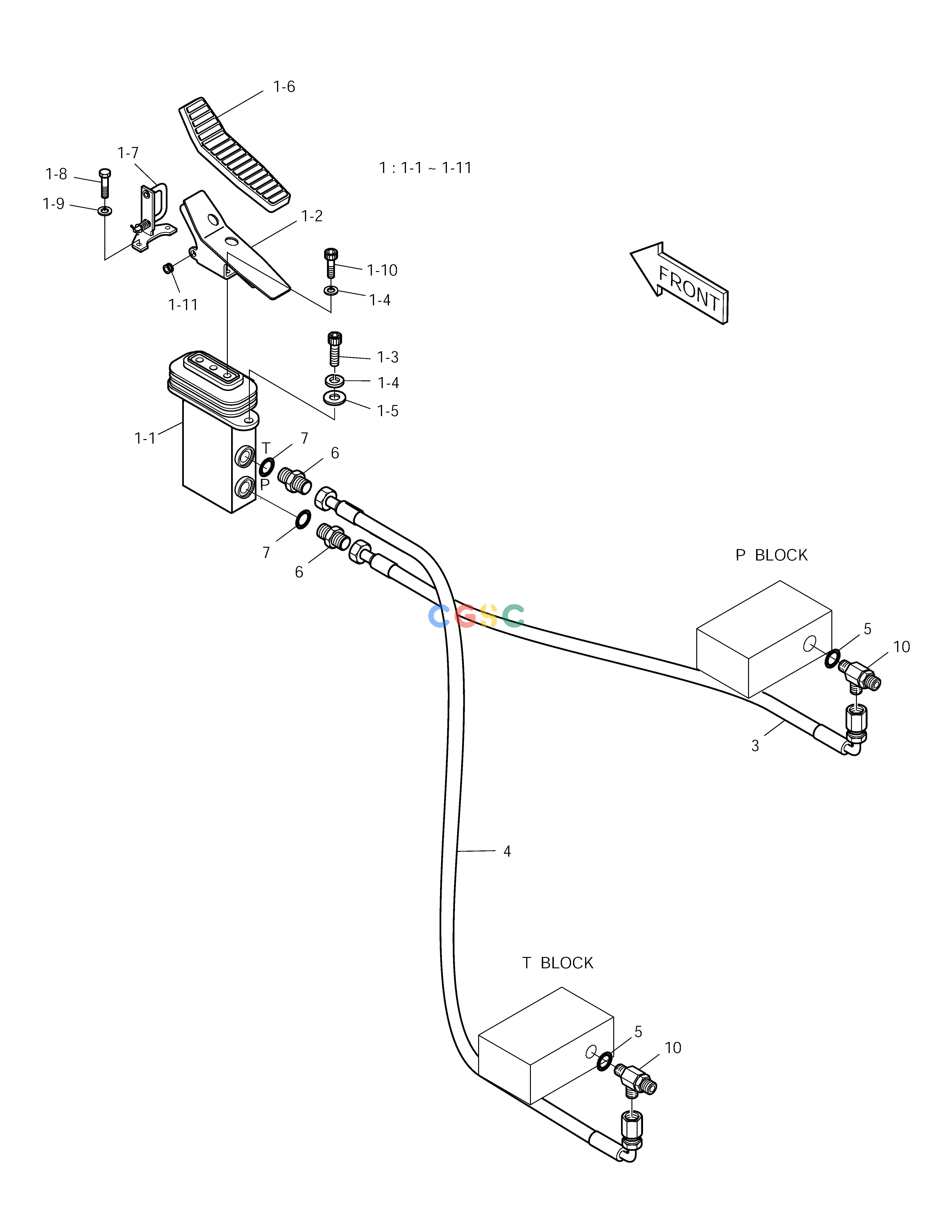 斗山零件查询PEDAL INSTALL-P3C SOLAR 225LC-V Doosan parts catalog online