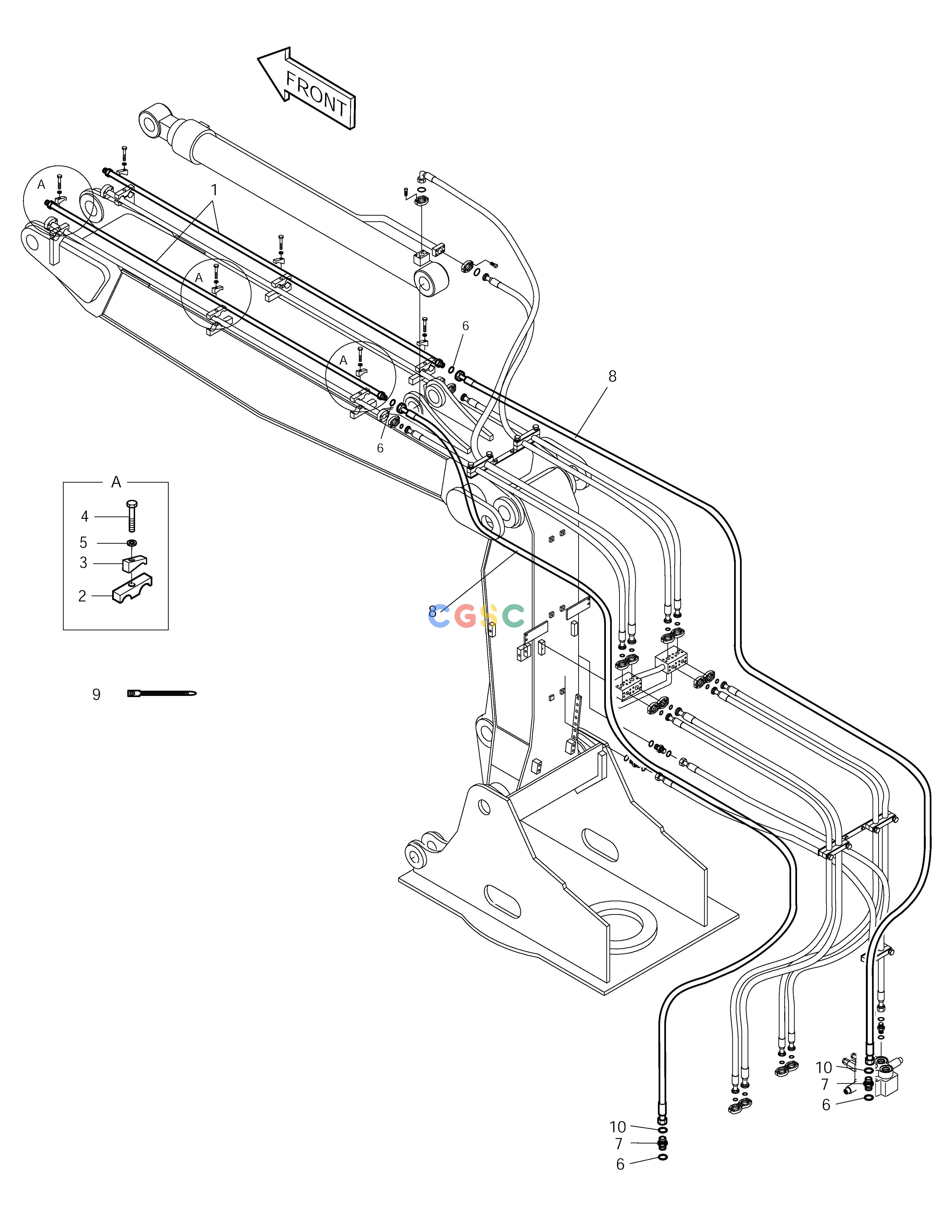 斗山零件查询FRONT PIPING-PRO-ARTI. SOLAR 225LC-V Doosan parts catalog online