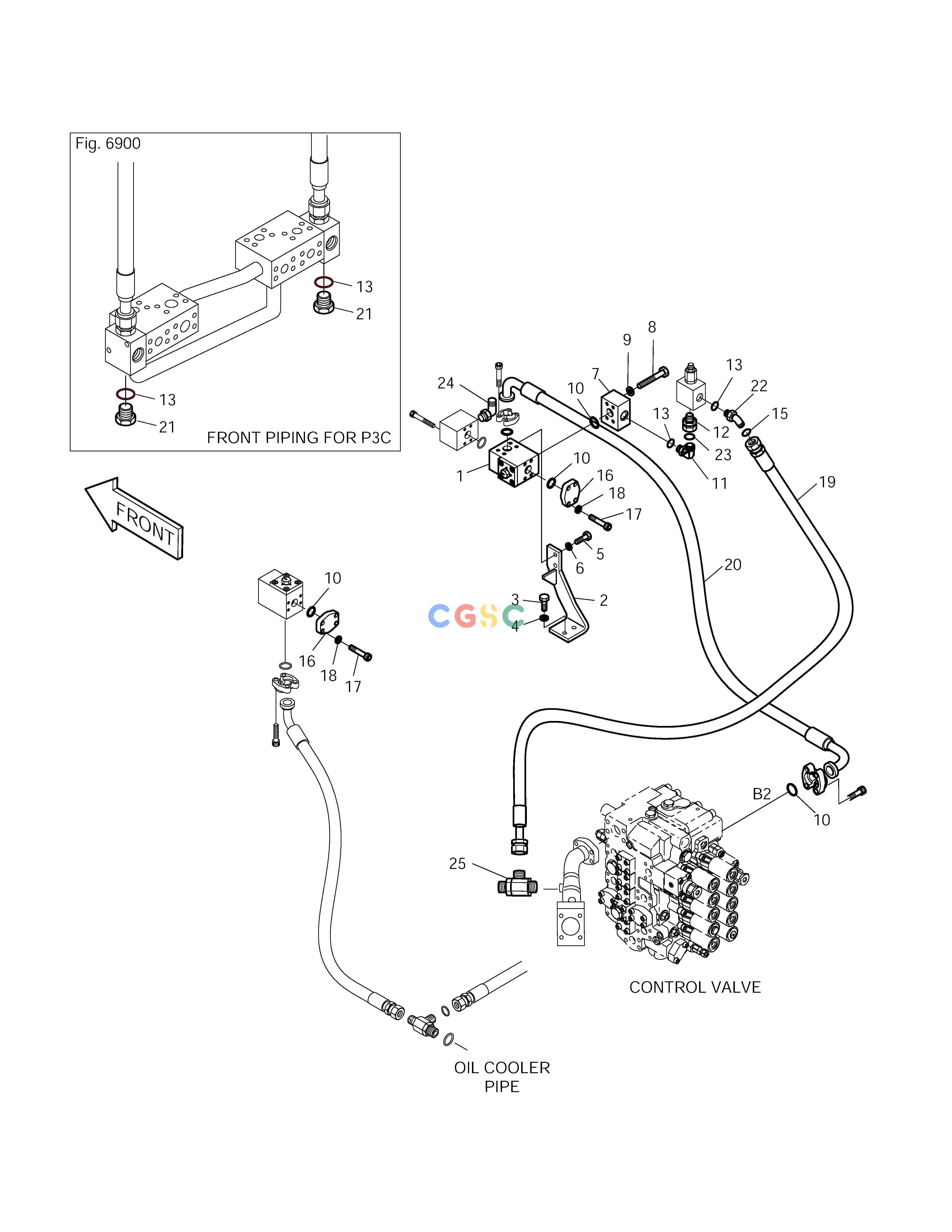 斗山零件查询MAIN PIPING-P3C-ARTI. SOLAR 225LC-V Doosan parts catalog online