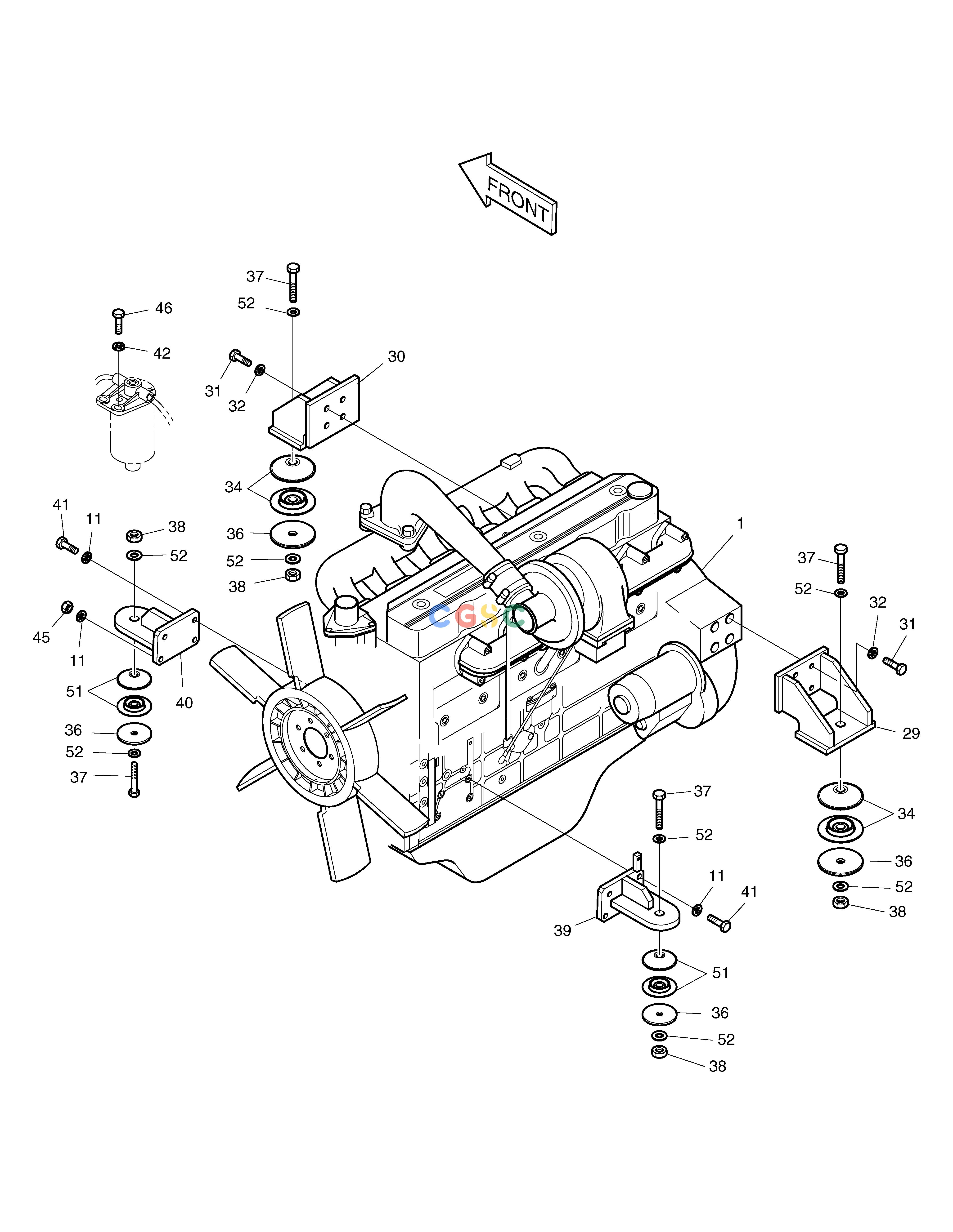 斗山零件查询ENGINE MOUNTING SOLAR 140LC-V Doosan parts catalog online