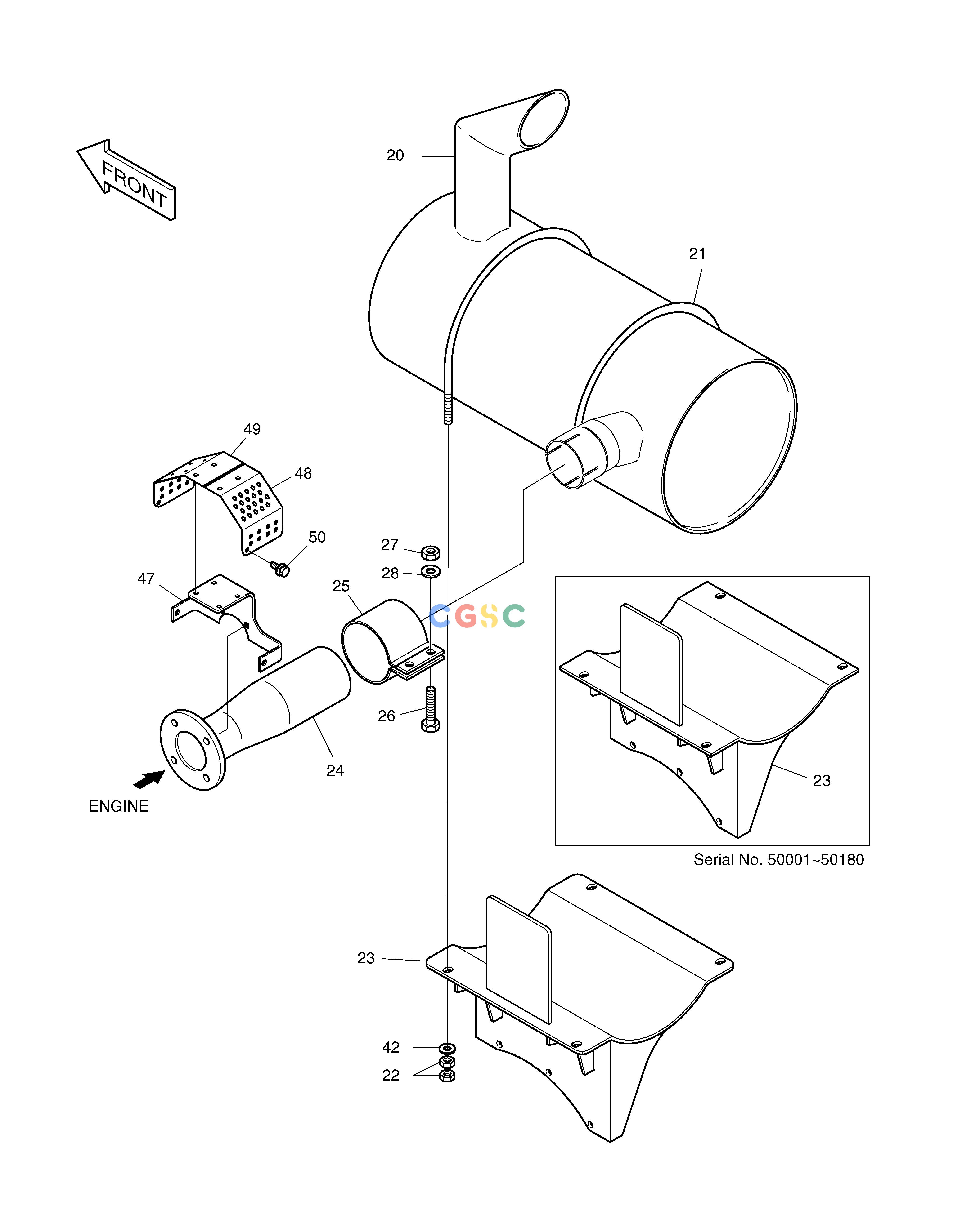 斗山零件查询MUFFLER SOLAR 140LC-V Doosan parts catalog online