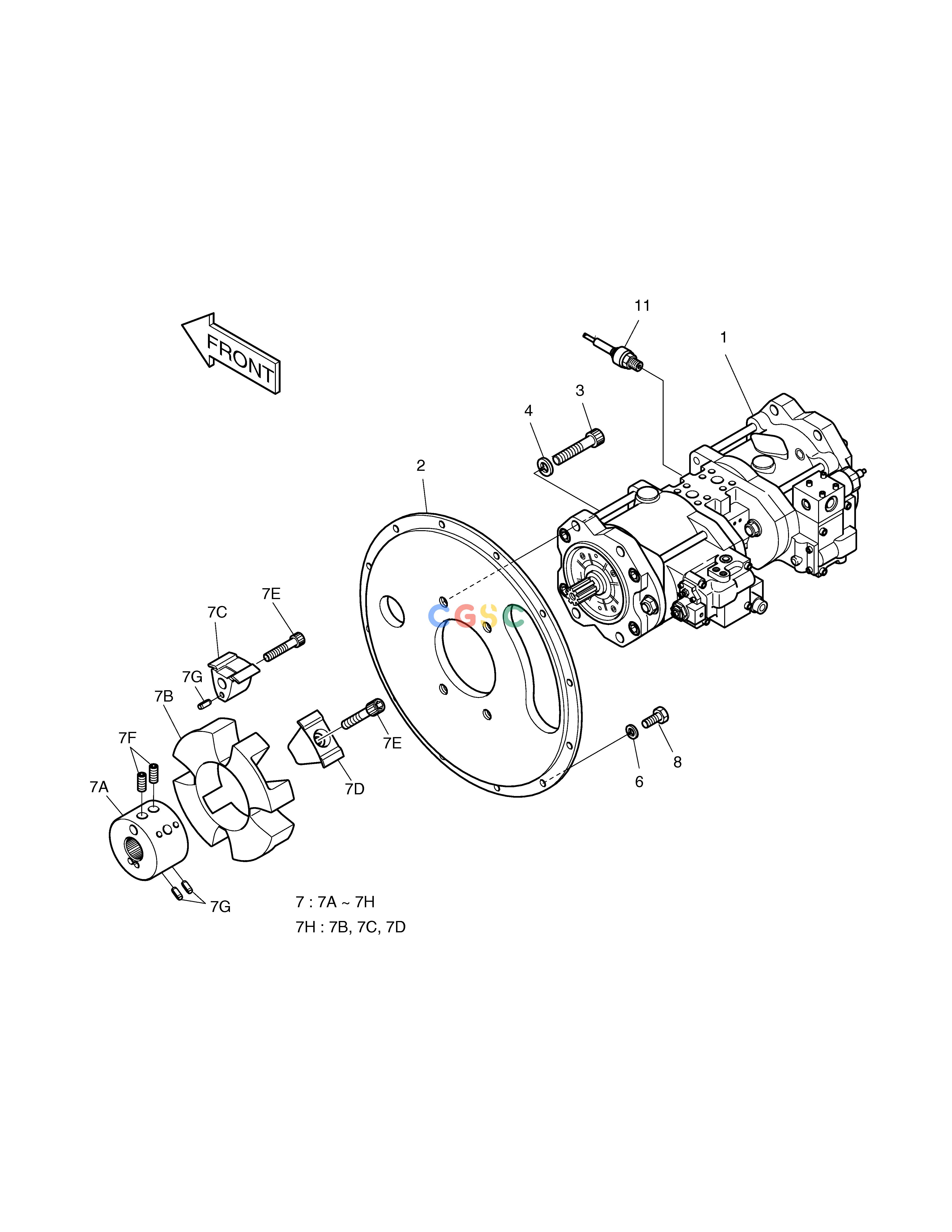斗山零件查询PUMP INSTALLATION SOLAR 140LC-V Doosan parts catalog online