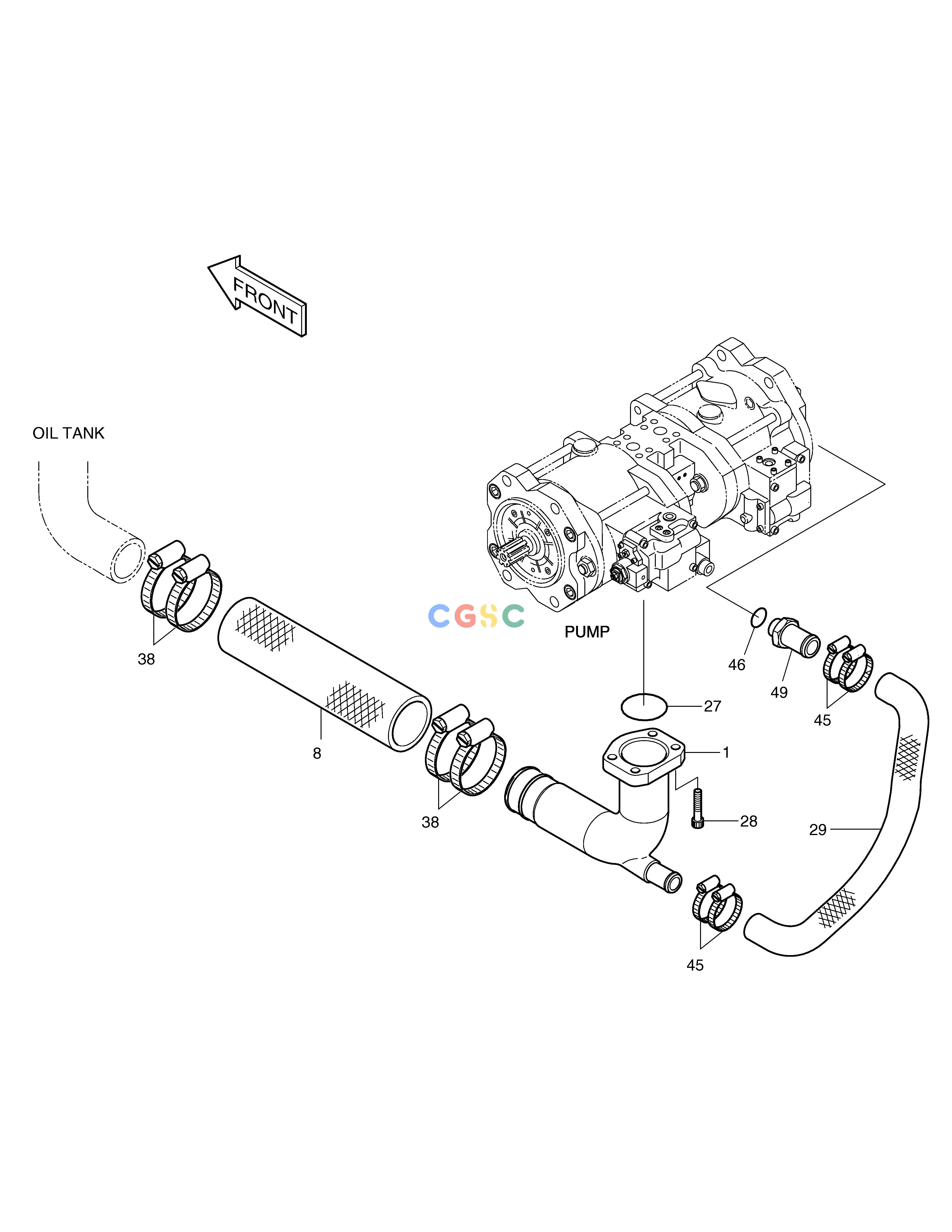 斗山零件查询OIL COOLER PIPING(1) SOLAR 140LC-V Doosan parts catalog online