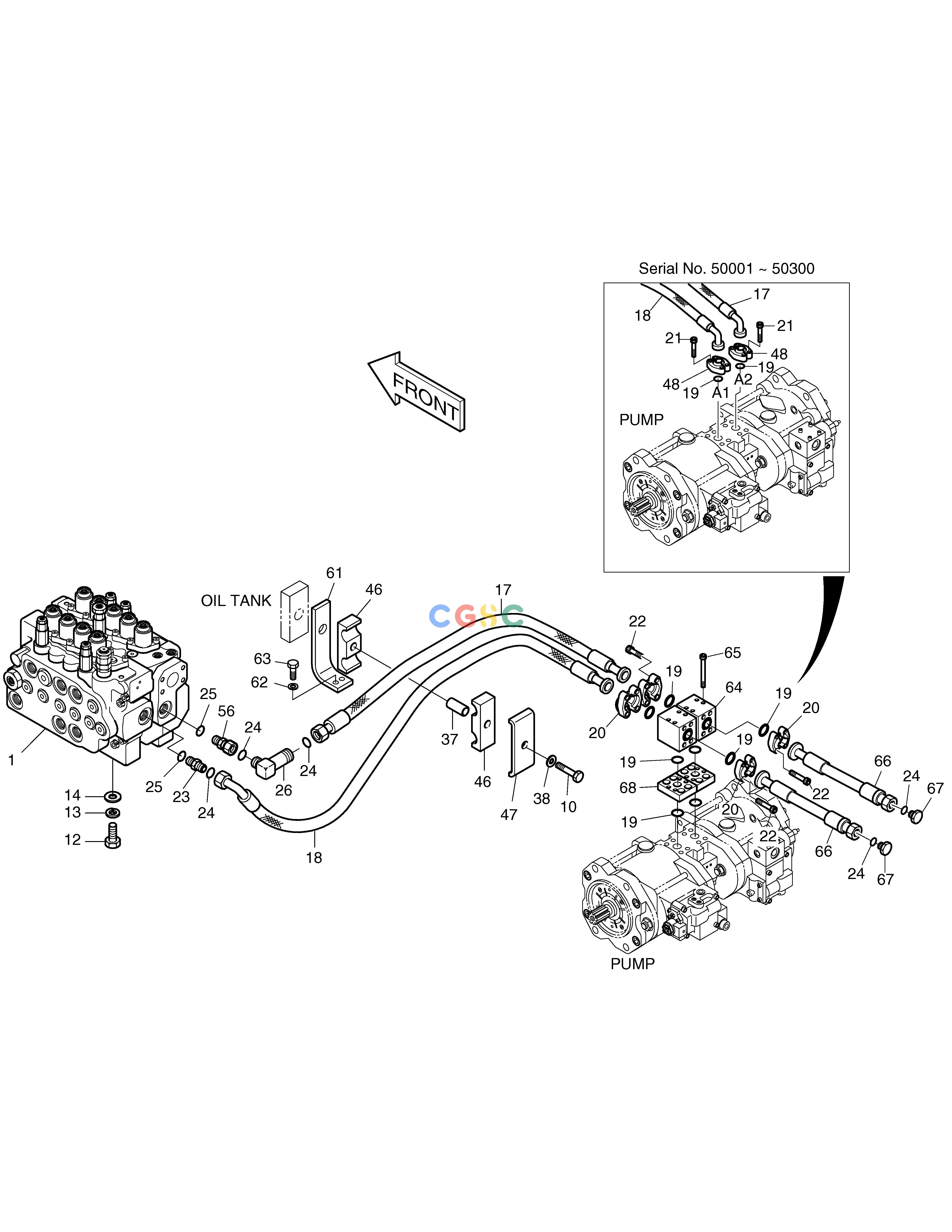 斗山零件查询MAIN PIPING(1)-PUMP SOLAR 140LC-V Doosan parts catalog online