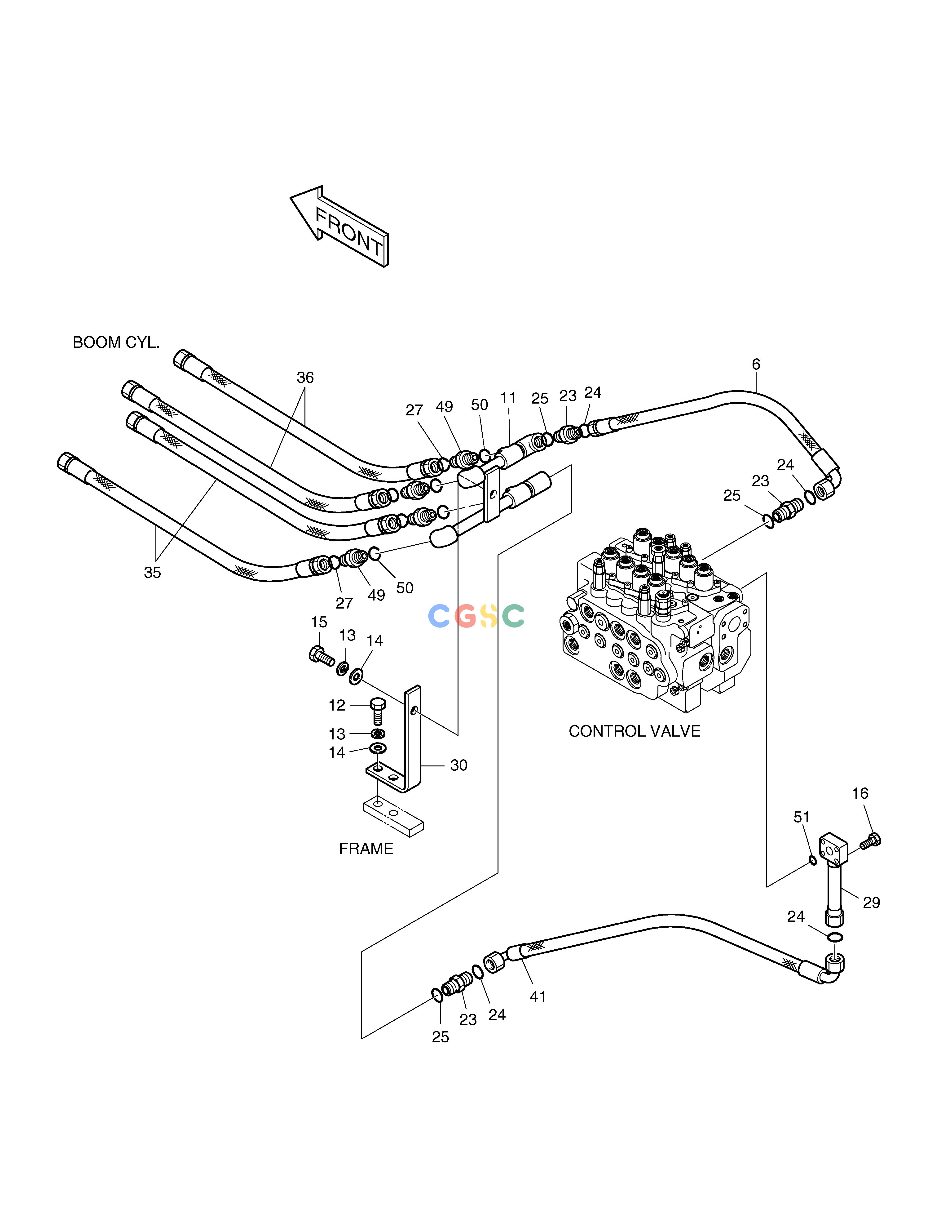 斗山零件查询MAIN PIPING(4)-BOOM SOLAR 140LC-V Doosan parts catalog online