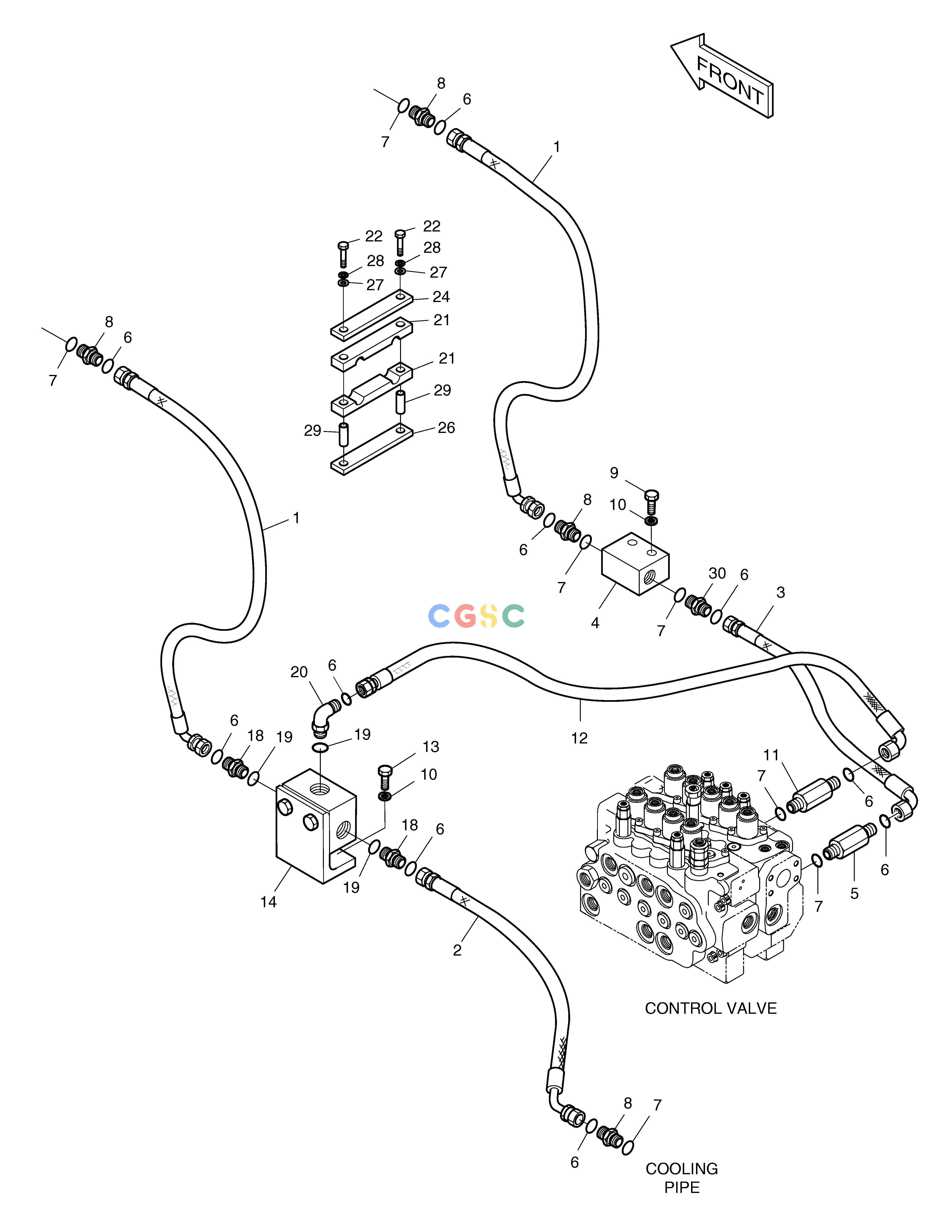 斗山零件查询MAIN PIPING-ONE & TWO WAY SOLAR 140LC-V Doosan parts catalog online