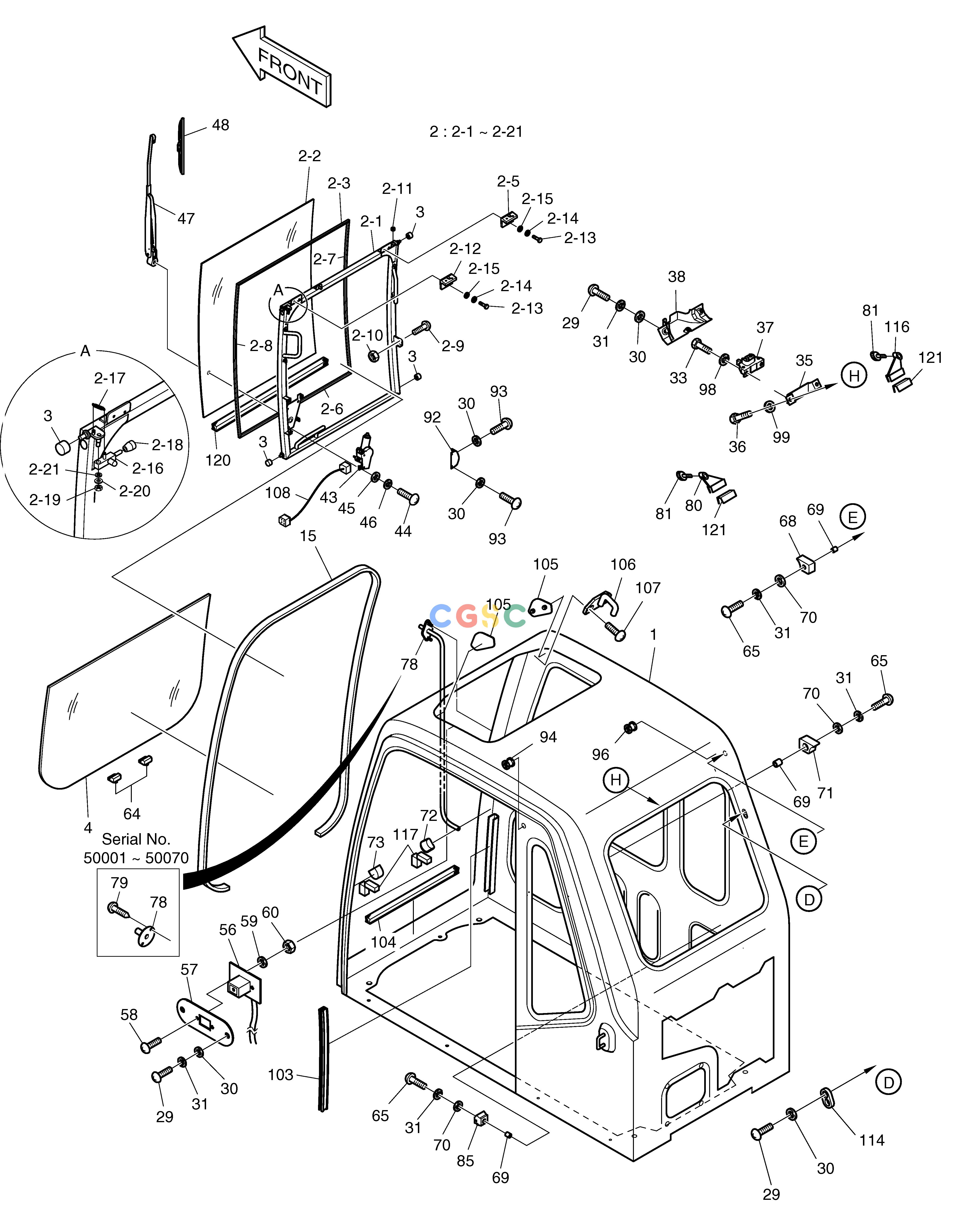 斗山零件查询CABIN(1) SOLAR 140LC-V Doosan parts catalog online