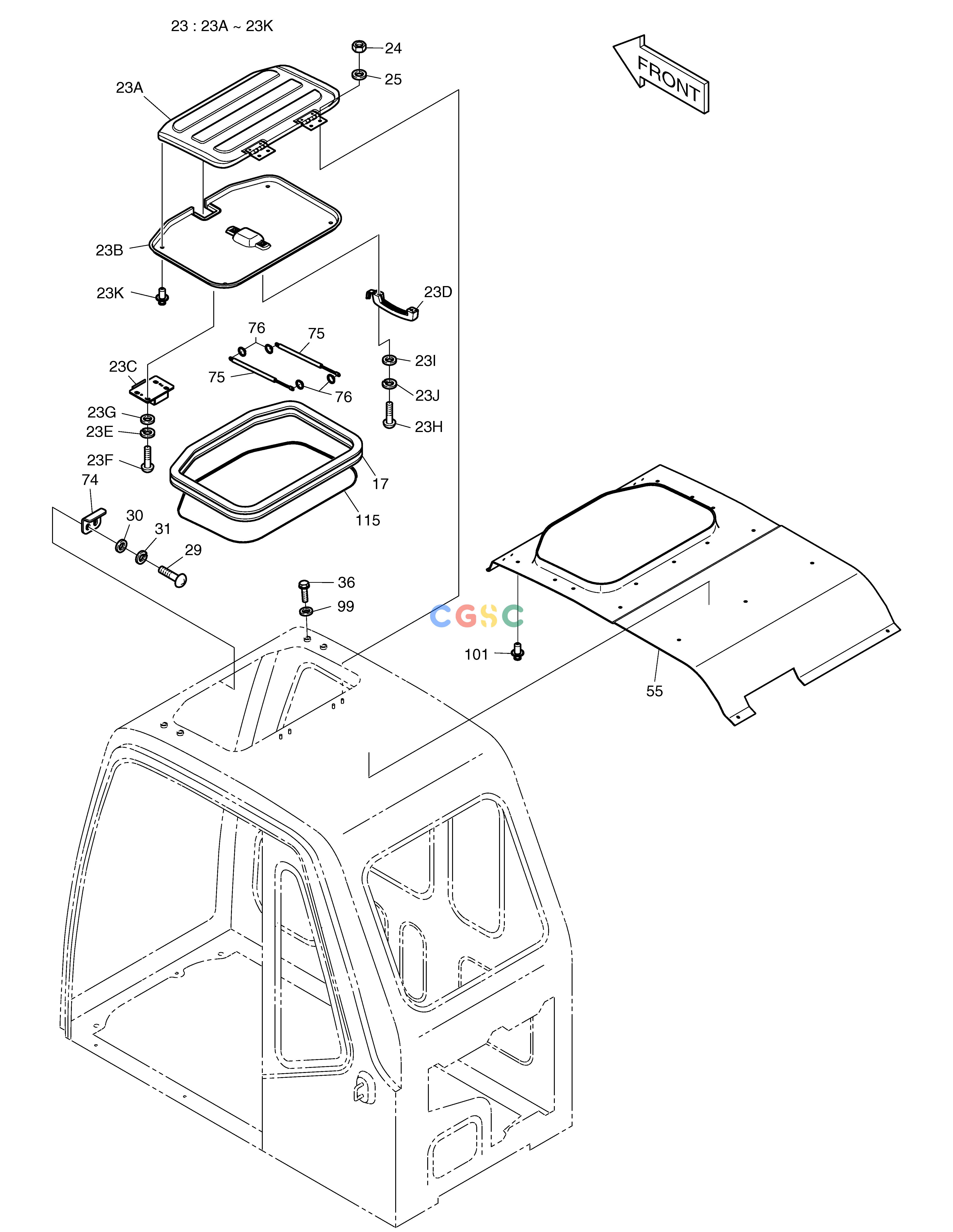 斗山零件查询CABIN(4) SOLAR 140LC-V Doosan parts catalog online