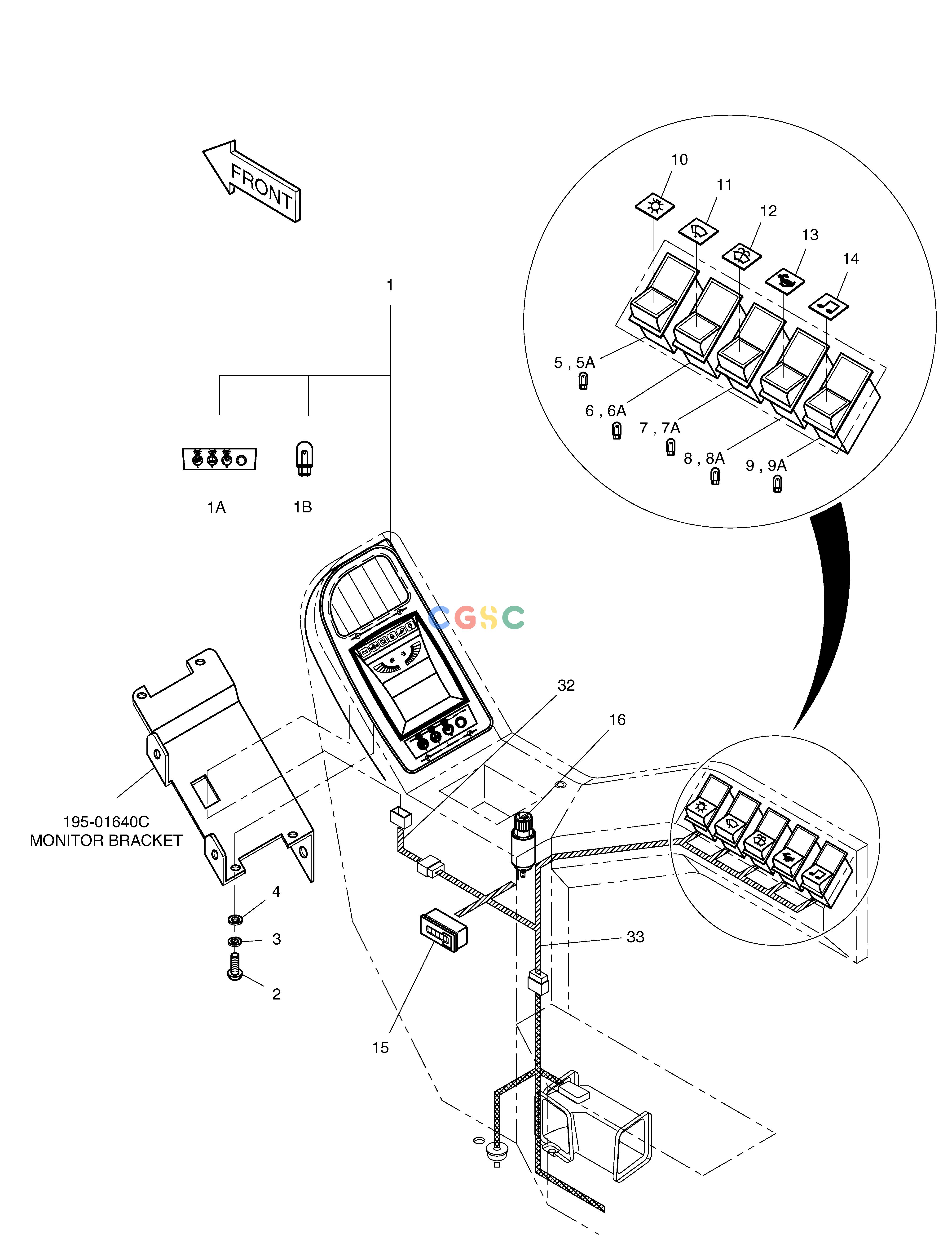 斗山零件查询ELECTRIC PARTS(1)-GAUGE & SWITCH PANEL SOLAR 140LC-V Doosan parts catalog online